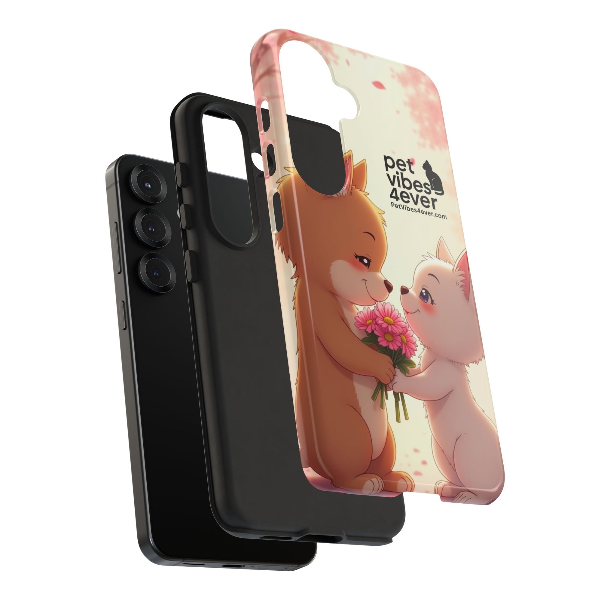 Cute Pet Themed Phone Case, Animal Lovers Gift, Valentine's Day, Cute Phone Cover, Pet Vibes Forever