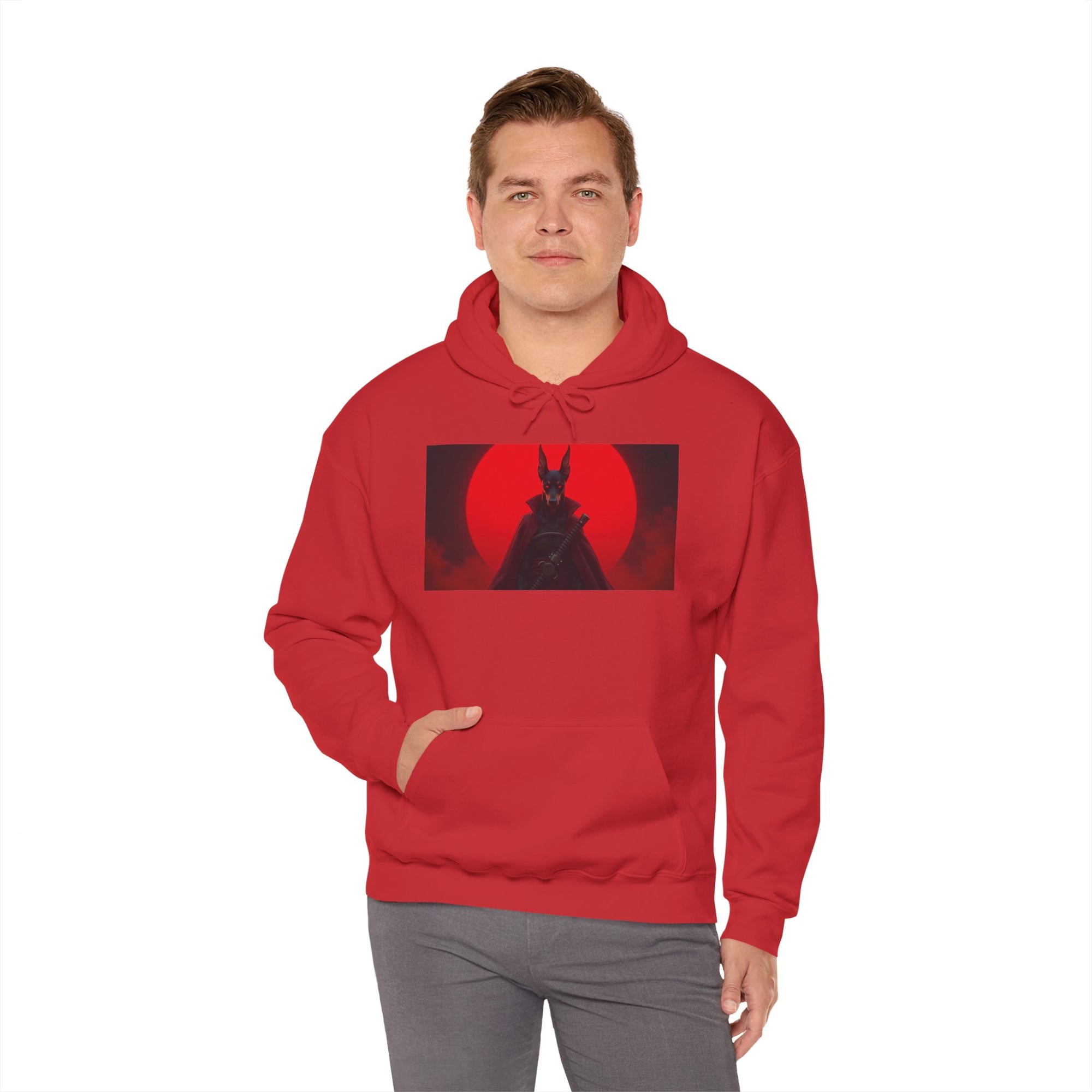 Red Sun Graphic Hoodie for Fans, Perfect for Cozy Days, Gifting, Festivals, and Casual Outings.
