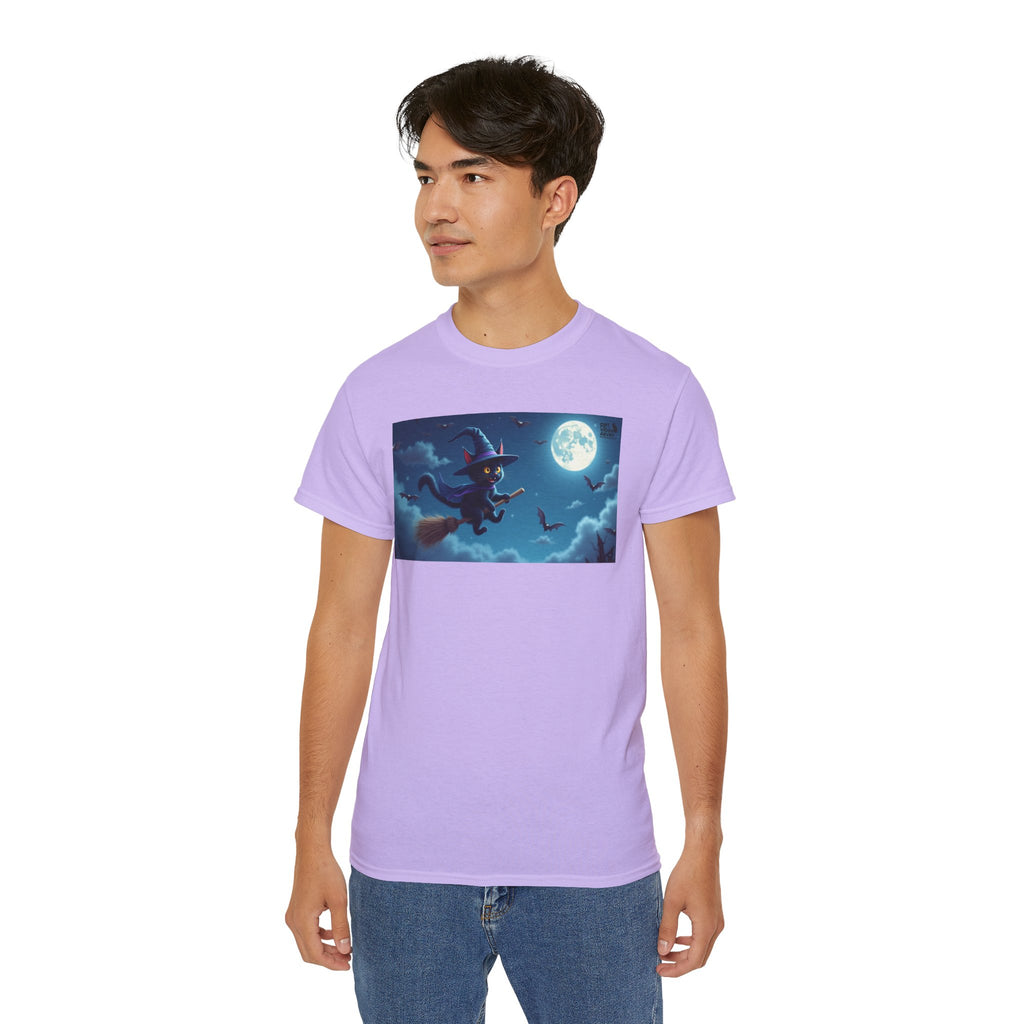Moonlit Witch Unisex Tee | Spooky Vibes, Halloween Must-Have, Cozy Gift, Comfortable Everyday Wear, Magical Spirit Apparel
