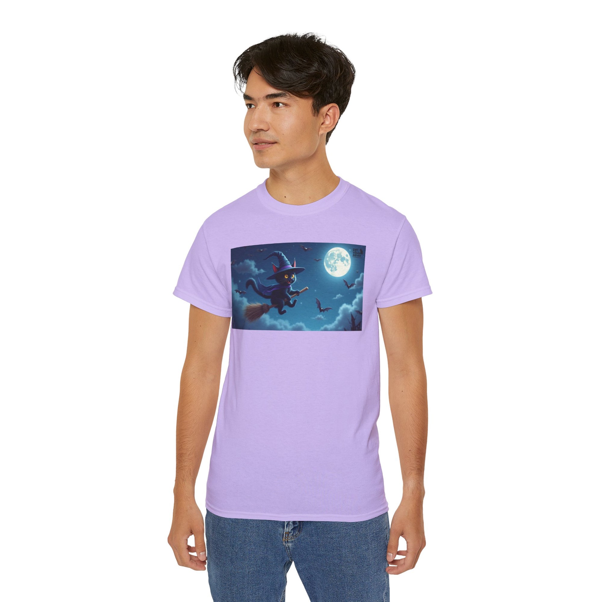 Moonlit Witch Unisex Tee | Spooky Vibes, Halloween Must-Have, Cozy Gift, Comfortable Everyday Wear, Magical Spirit Apparel