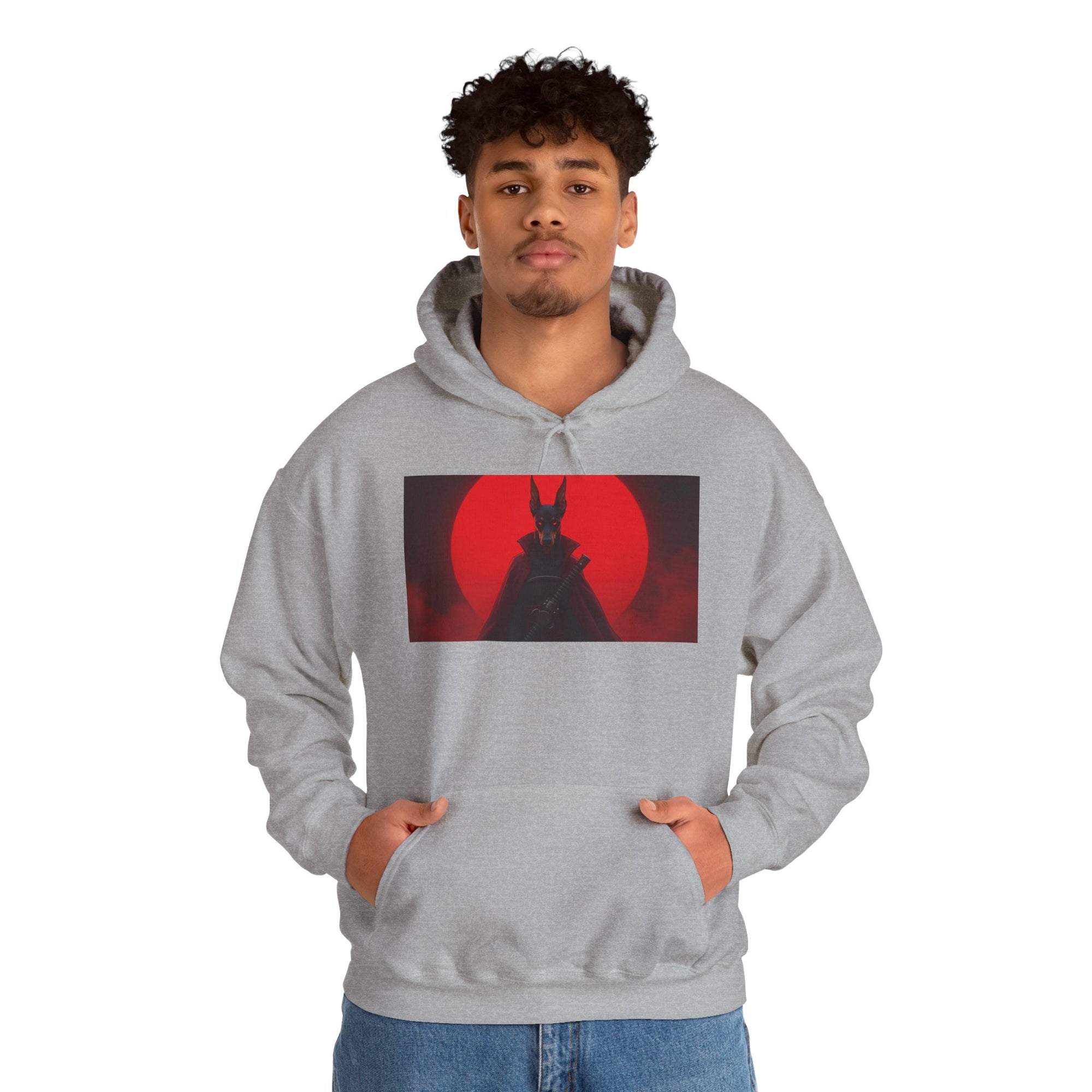 Red Sun Graphic Hoodie for Fans, Perfect for Cozy Days, Gifting, Festivals, and Casual Outings.