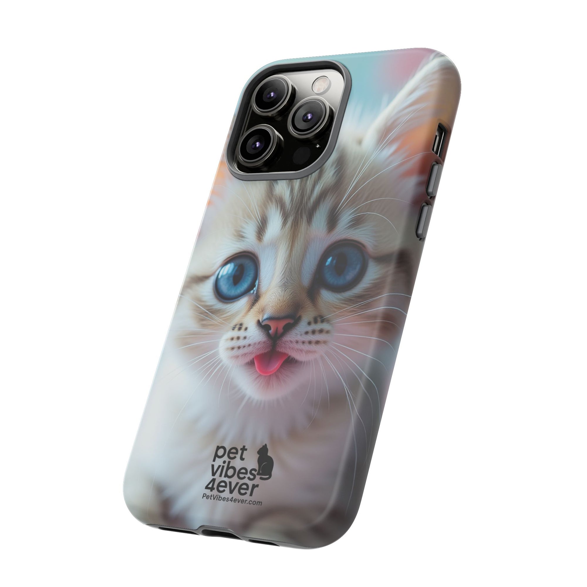 Cute Cat Phone Case, Pet Lover Gift, Unique Phone Cover, Animal Design Accessory, Fun Pet Vibes, Kitty Protection Shell