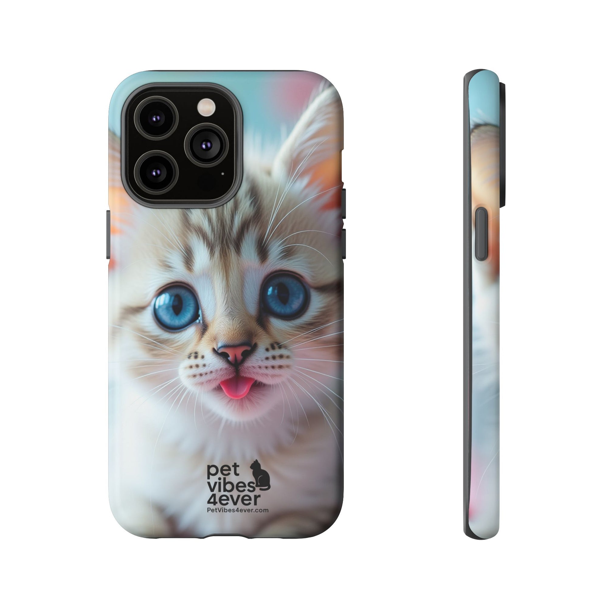 Cute Cat Phone Case, Pet Lover Gift, Unique Phone Cover, Animal Design Accessory, Fun Pet Vibes, Kitty Protection Shell