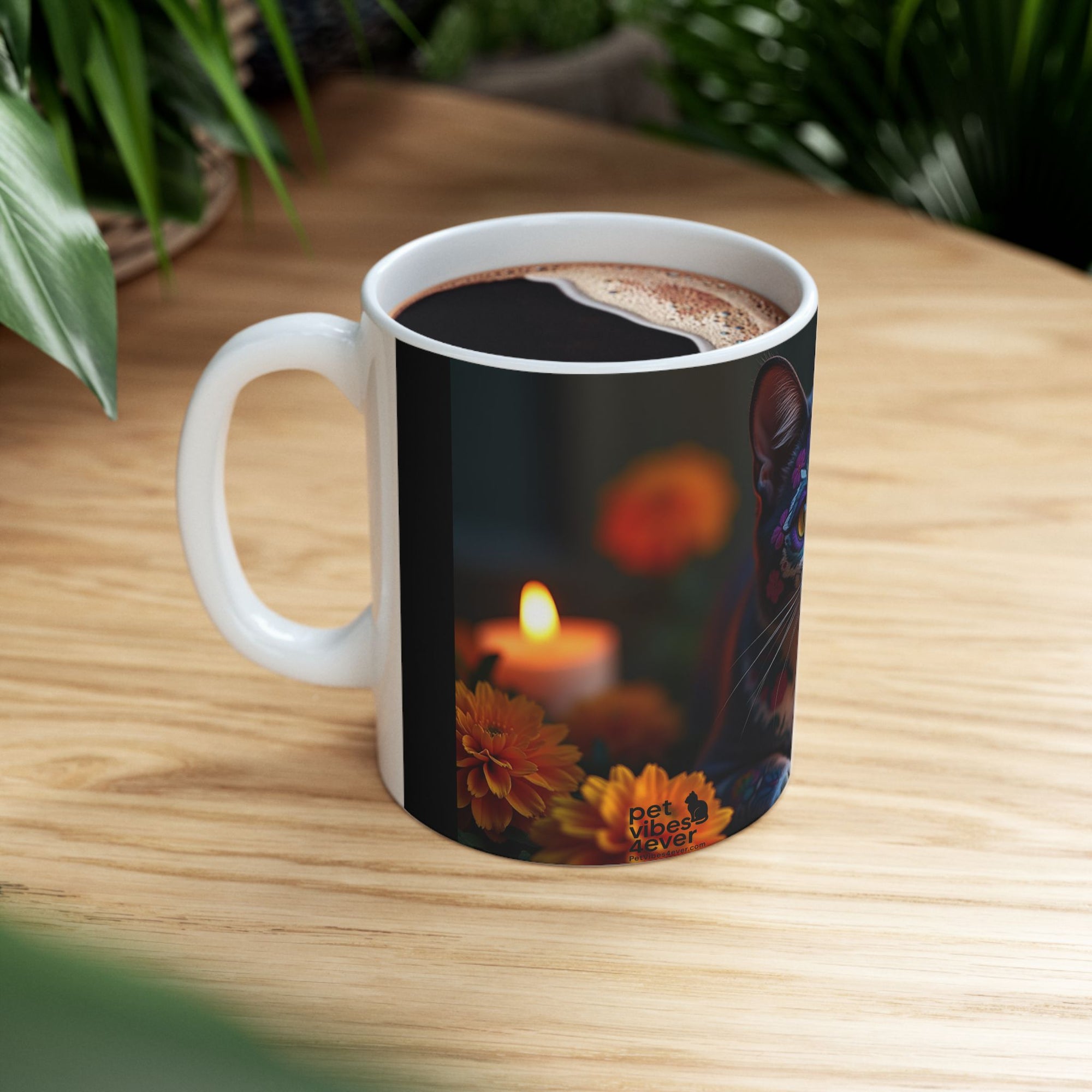Colorful Cat Ceramic Mug – Perfect for Cat Lovers, Gift for Pet Owners, Coffee Lover's Mug, Birthday Gift, Home Decor