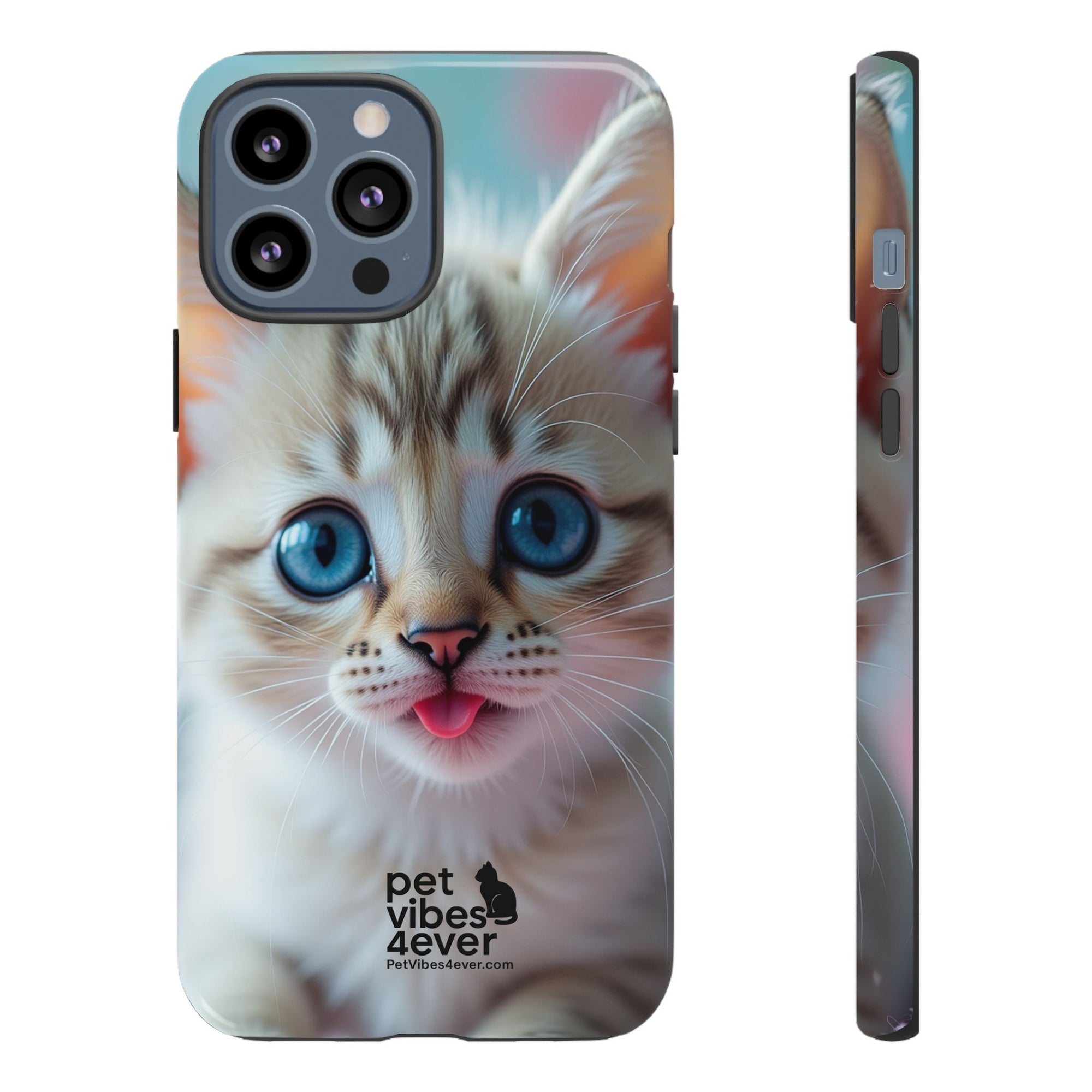 Cute Cat Phone Case, Pet Lover Gift, Unique Phone Cover, Animal Design Accessory, Fun Pet Vibes, Kitty Protection Shell