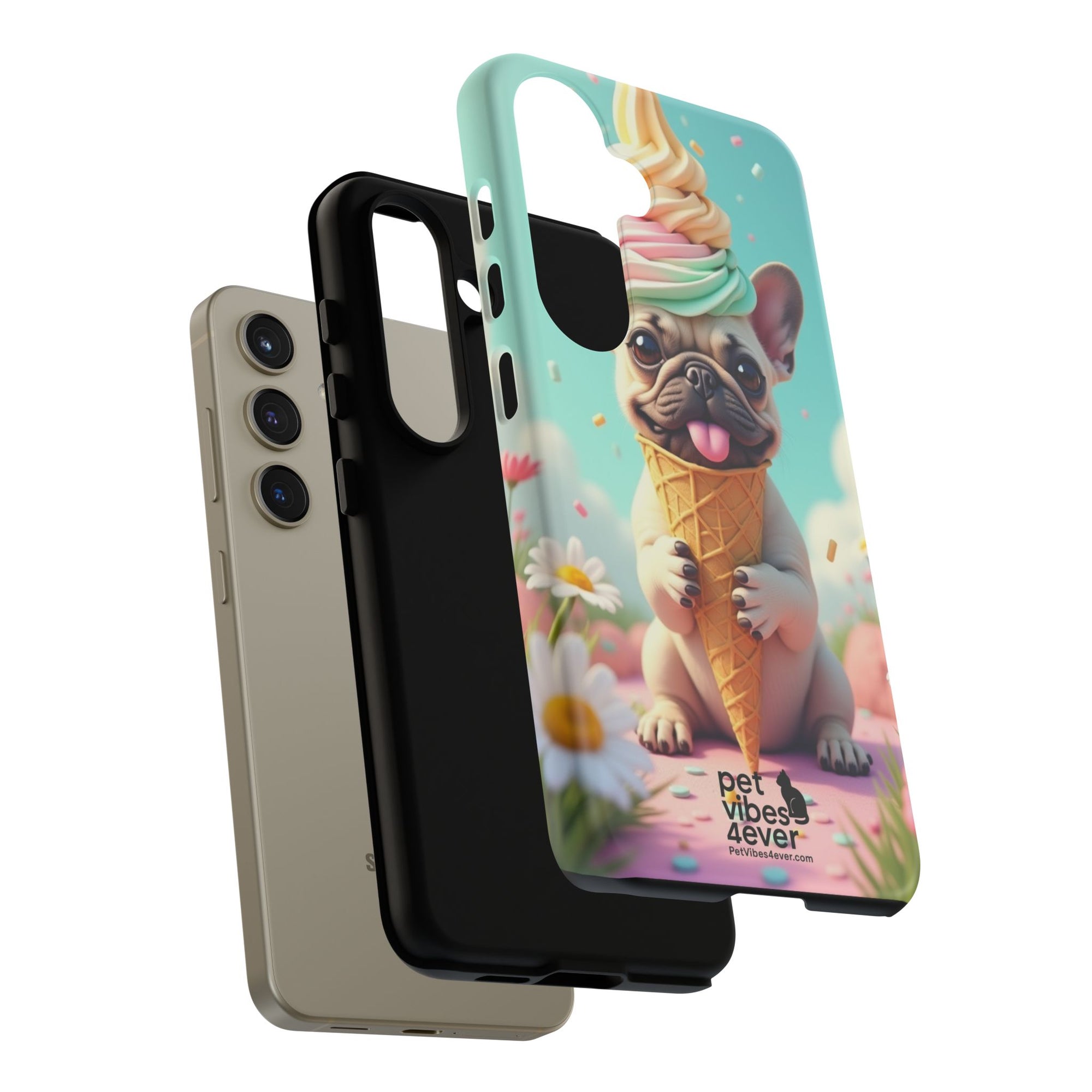 Cute Dog Phone Case, Pet Lover Gift, Tough iPhone/Android Cover, Dog Art, Fun Phone Accessory