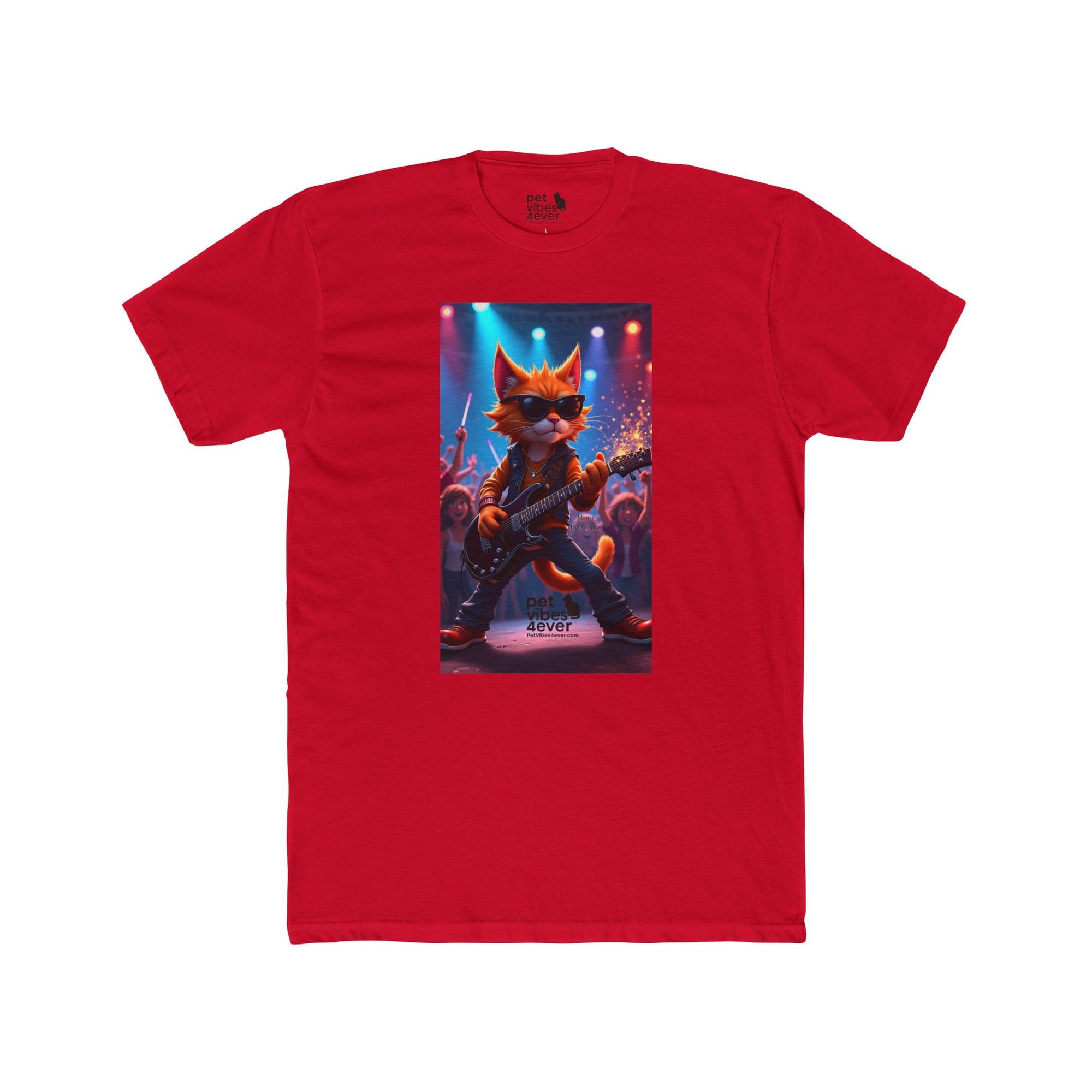 Rock Star Cat Unisex Tee | Fun Graphic Tee, Music Lover Gift, Funky Style, Concert Outfit, Cute Animal Shirt