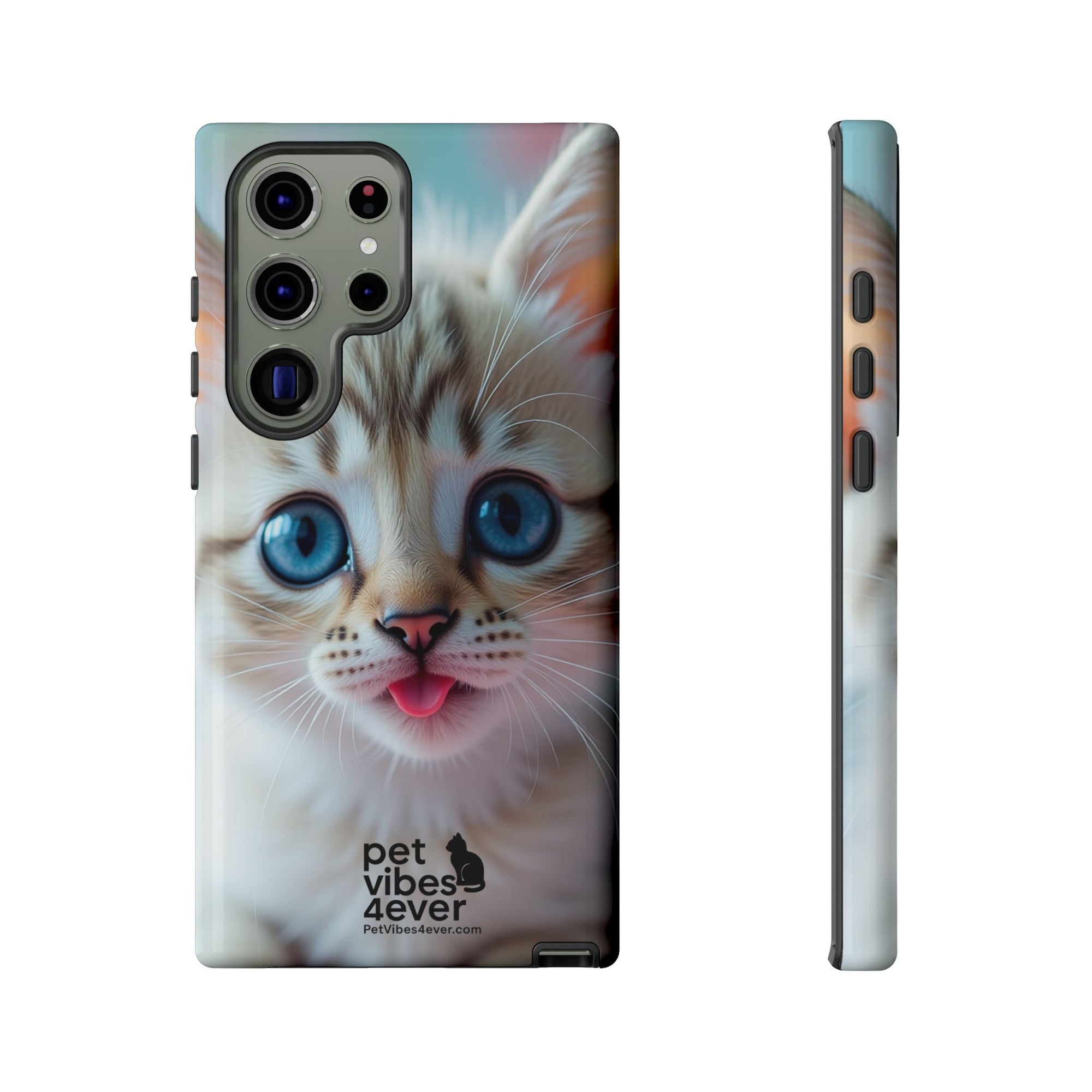 Cute Cat Phone Case with Pet Vibes, Perfect Gift for Cat Lovers, Fun Tech Accessories for Birthdays, Animal Lovers, Kawaii Style