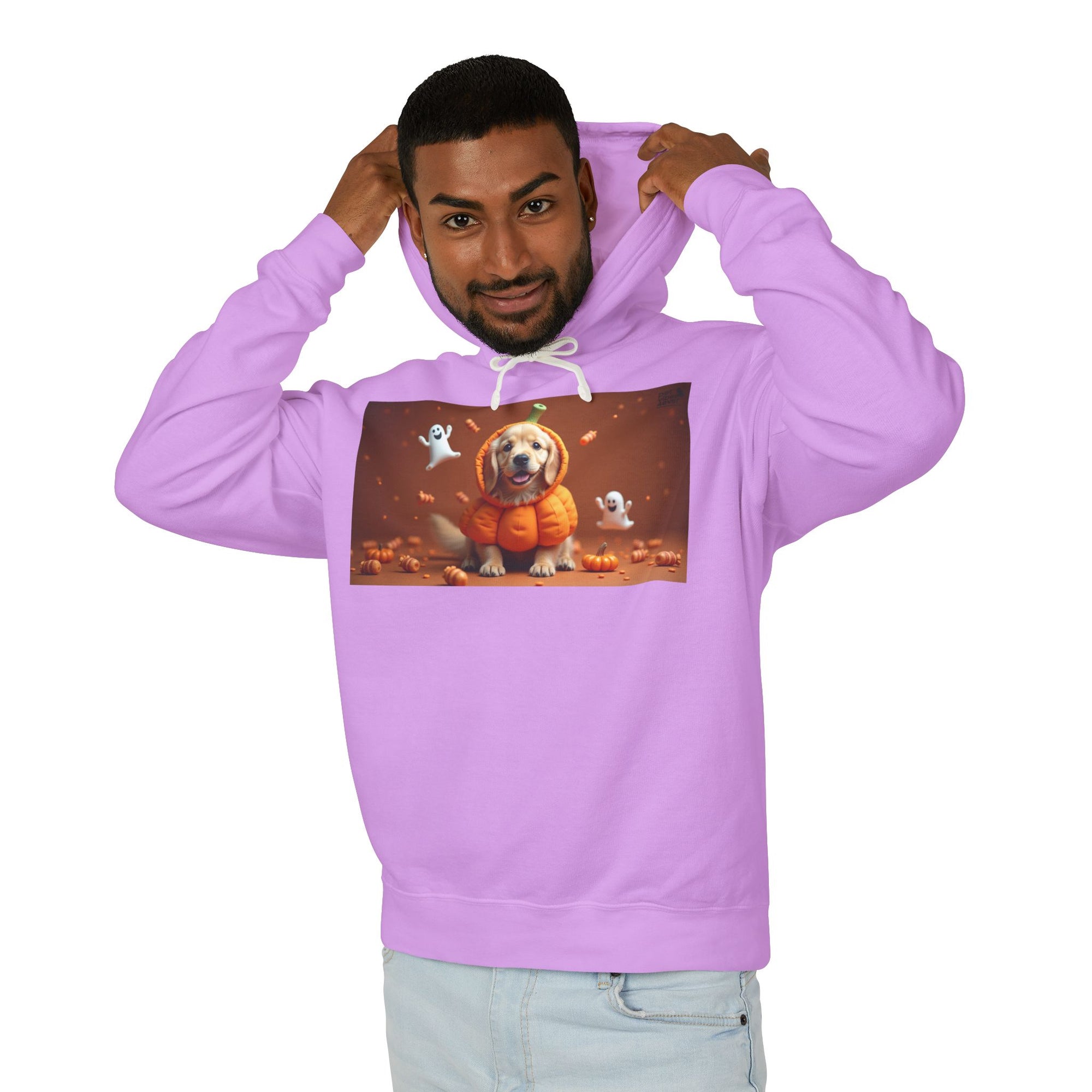 Cozy Halloween Dog Hoodie, Unisex Lightweight Sweatshirt, Perfect Fall Gift, Pet Lovers Apparel, Spooky Season Sweatshirt