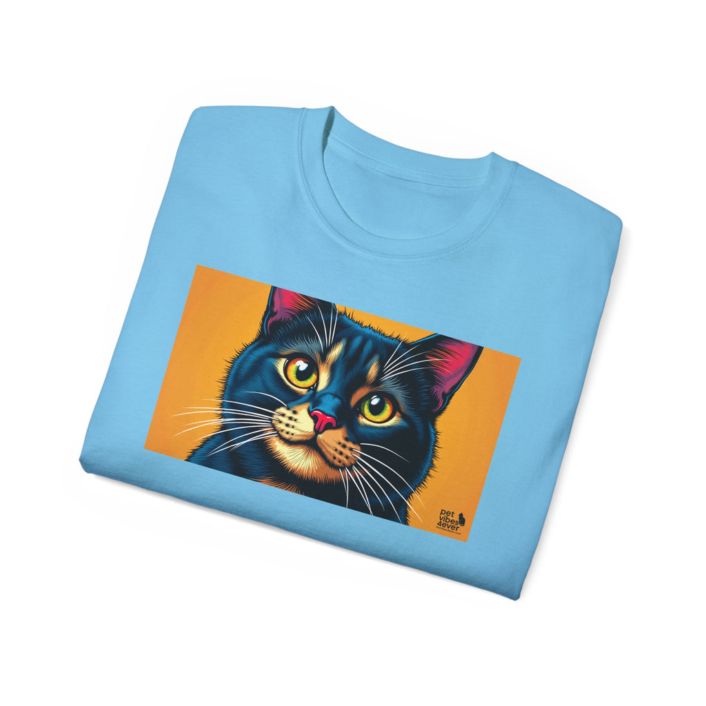 Whimsical Cat Art Tee, Funny Cat Lover Shirt, Gift for Cat Owners, Unique Pet Theme Apparel, Cozy Everyday Wear, Birthday Gift