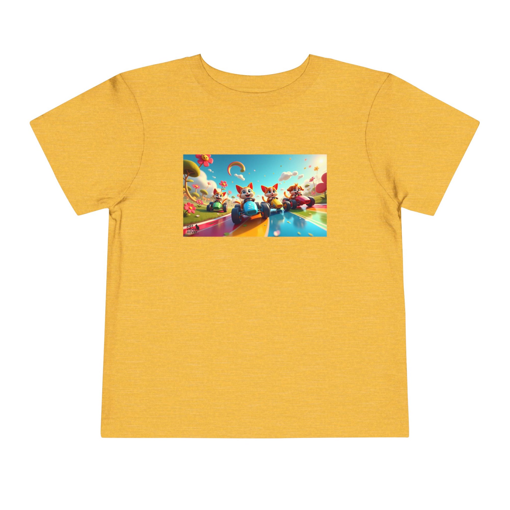Colorful Toddler Short Sleeve Tee, Fun Kids T-Shirt, Summer Playwear, Birthday Gift, Rainbow Design Tee, Everyday Playwear