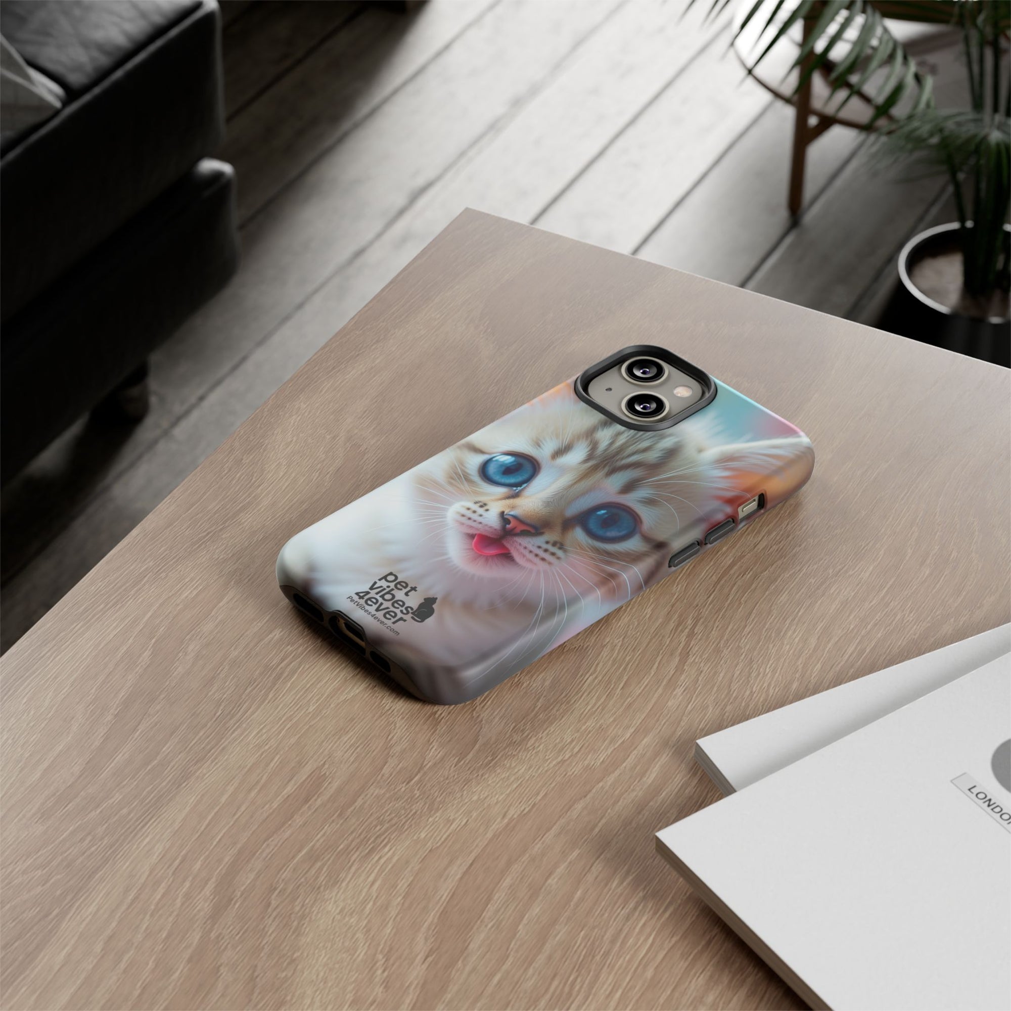 Cute Cat Phone Case, Pet Lover Gift, Unique Phone Cover, Animal Design Accessory, Fun Pet Vibes, Kitty Protection Shell