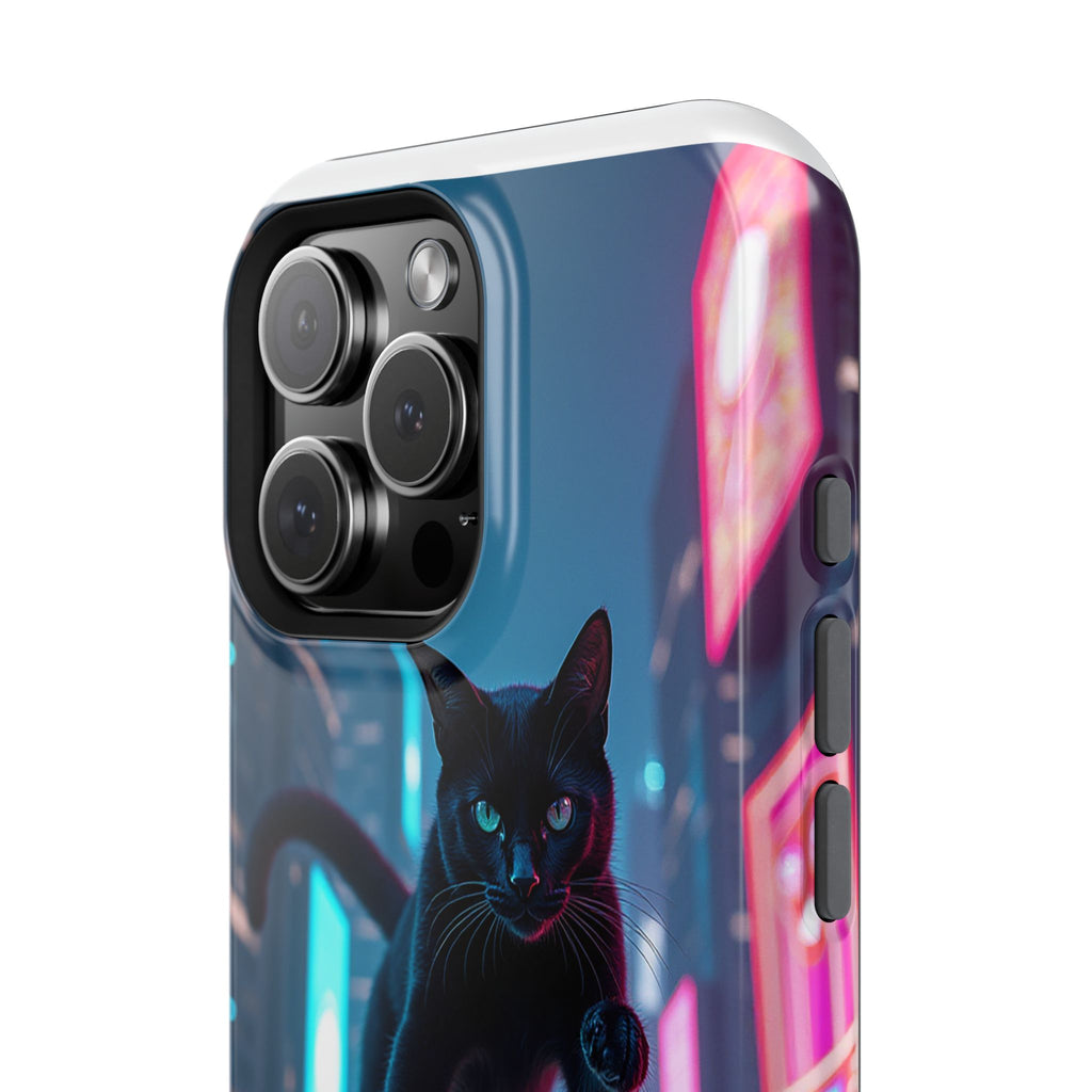 Cat-Themed Phone Case with Pet Vibes Design, Impact-Resistant Phone Case, Gift for Cat Lovers, Cute Pet Merchandise, Stylish Phone Accessory