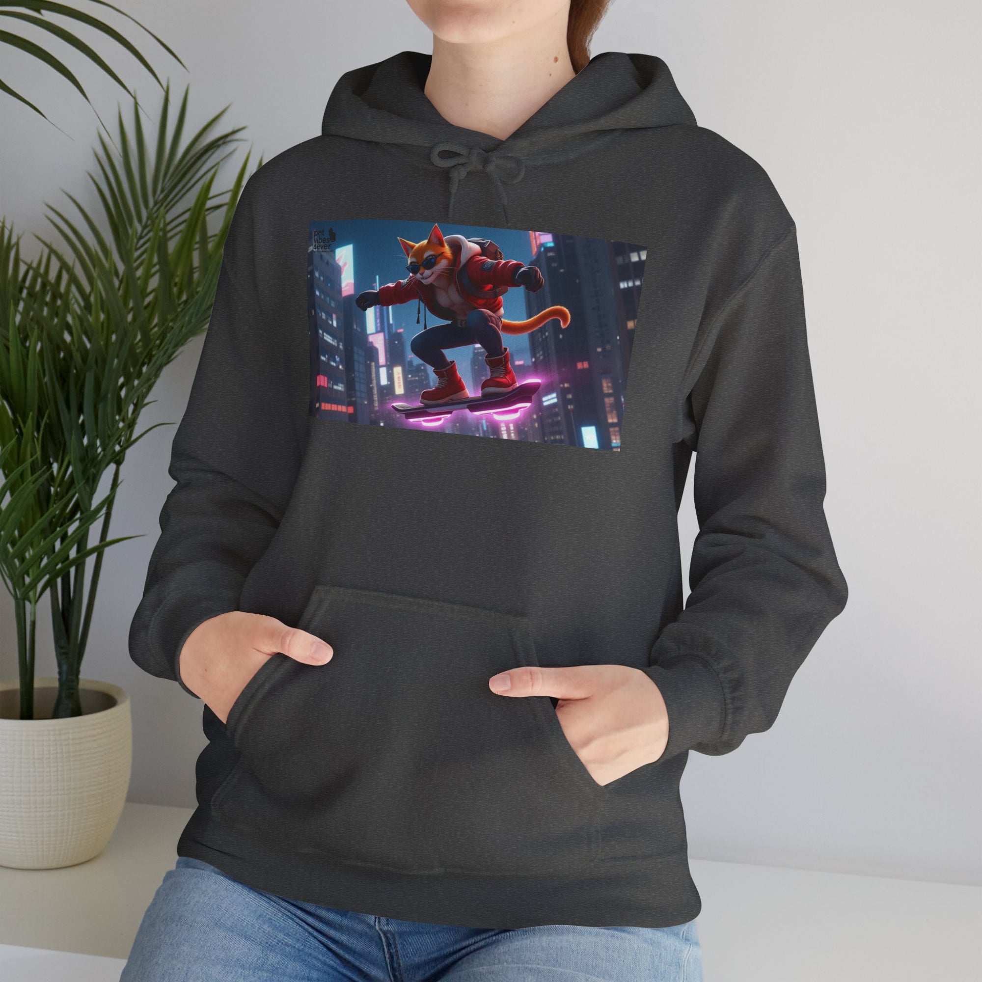 Urban Jungle Unisex Hoodie - Retro Neon Design, Streetwear Sweatshirt, Perfect for Teens, Gift for Video Game Lovers, Cozy Layering