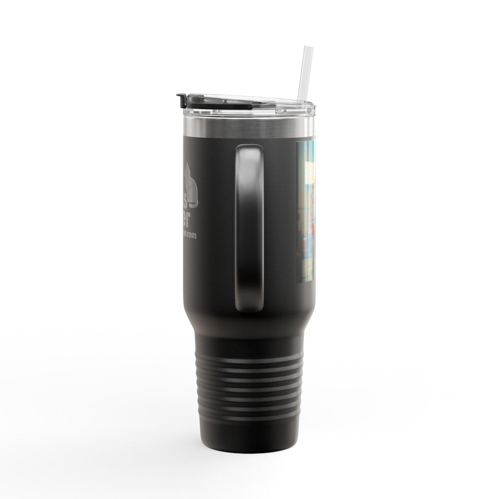 Insulated Travel Mug, Pet Lover's 40oz Coffee Tumbler, Perfect for Hot Drinks, Gifts for Cat Owners, Travel Companion, Pet Vibes 4ever