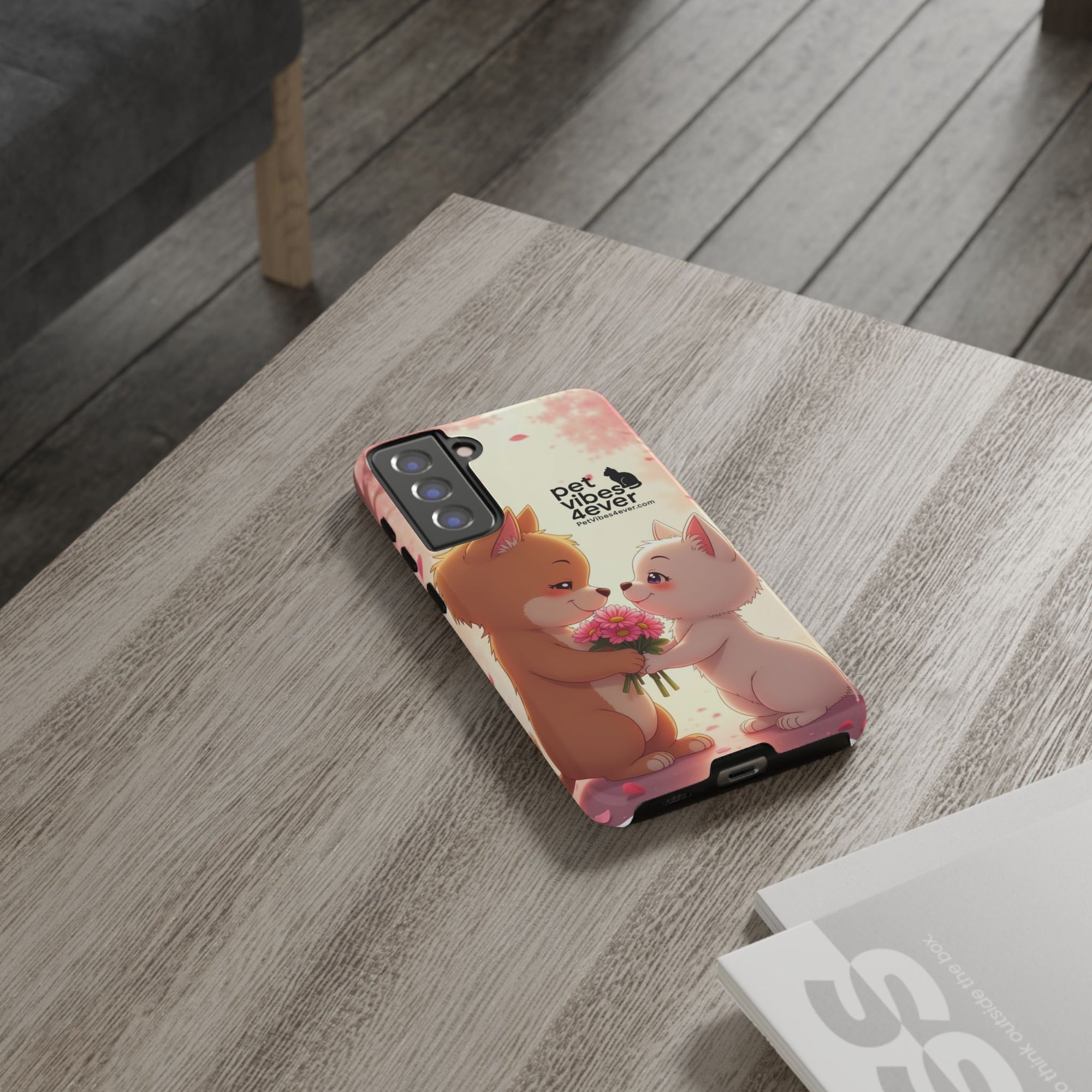 Cute Pet Themed Phone Case, Animal Lovers Gift, Valentine's Day, Cute Phone Cover, Pet Vibes Forever