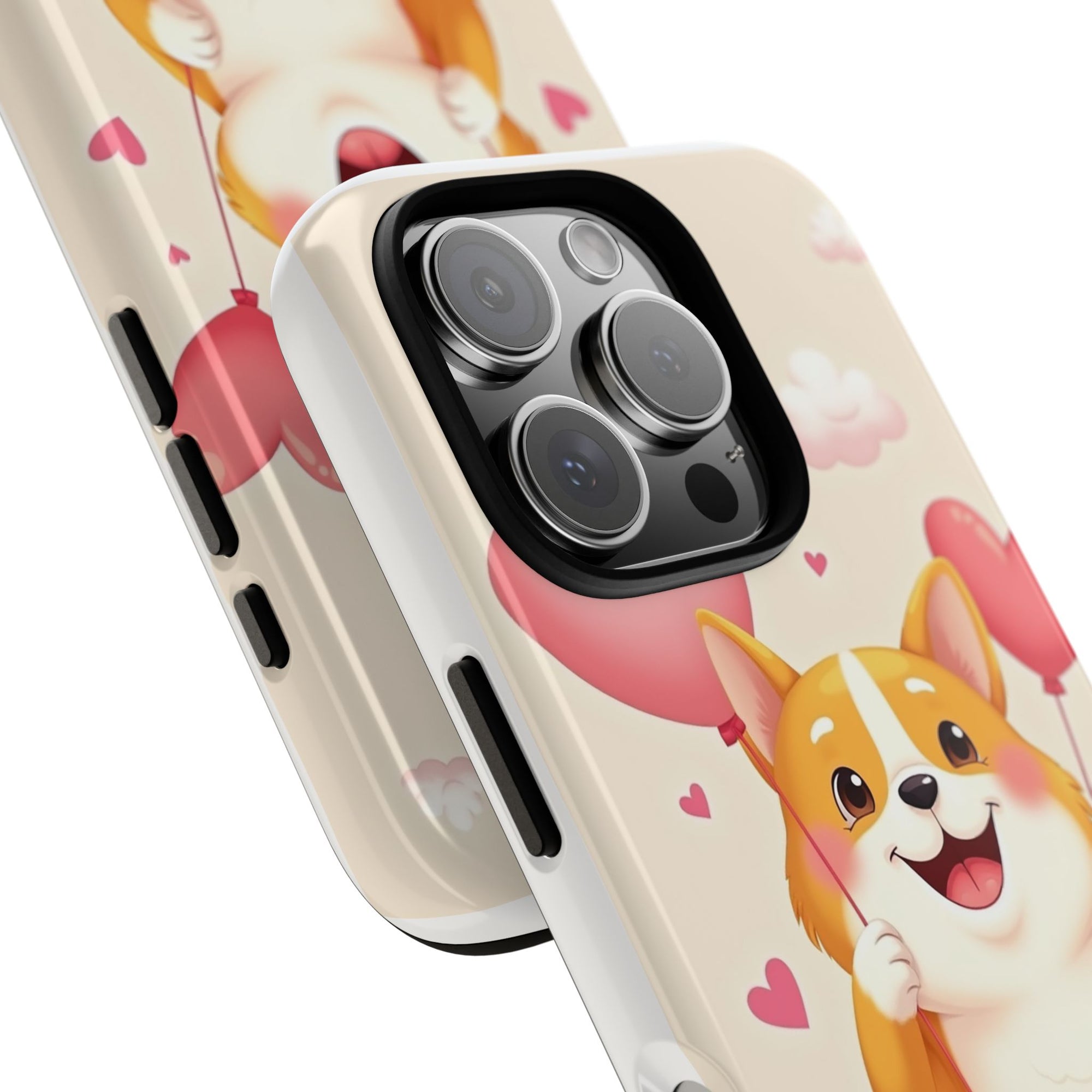 Corgi Love Phone Case, Cute Pet Gift, Animal Lover Accessory, Custom Phone Cover, Valentine's Day Gift