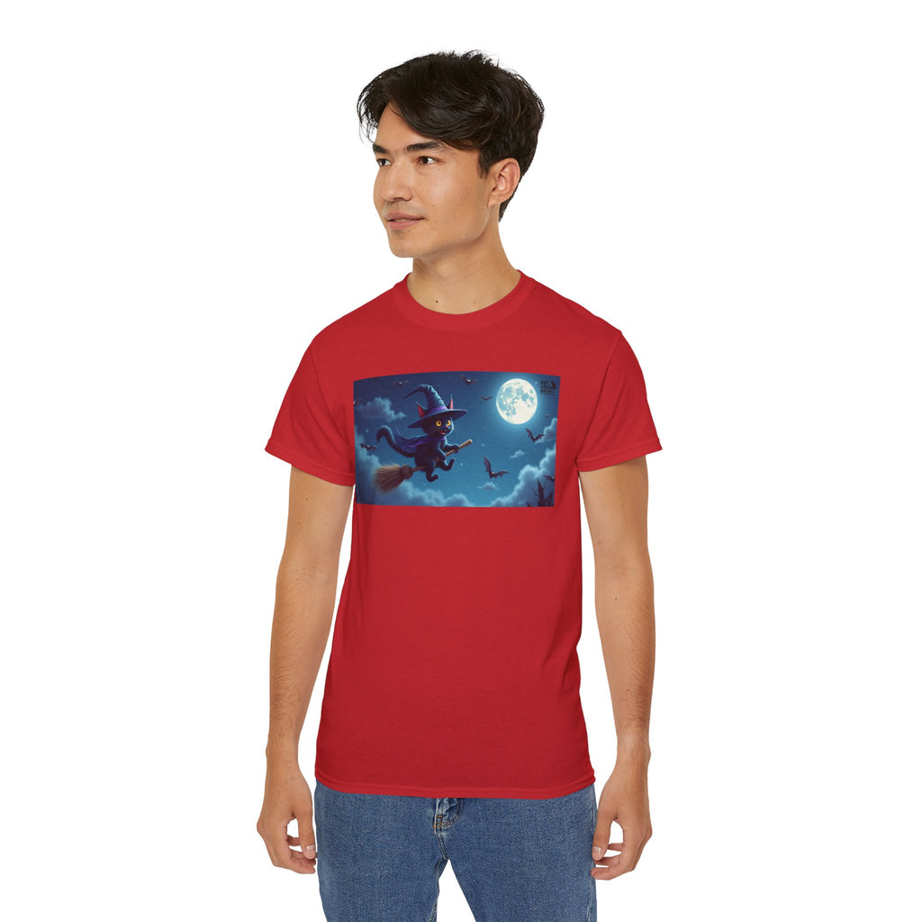 Moonlit Witch Unisex Tee | Spooky Vibes, Halloween Must-Have, Cozy Gift, Comfortable Everyday Wear, Magical Spirit Apparel