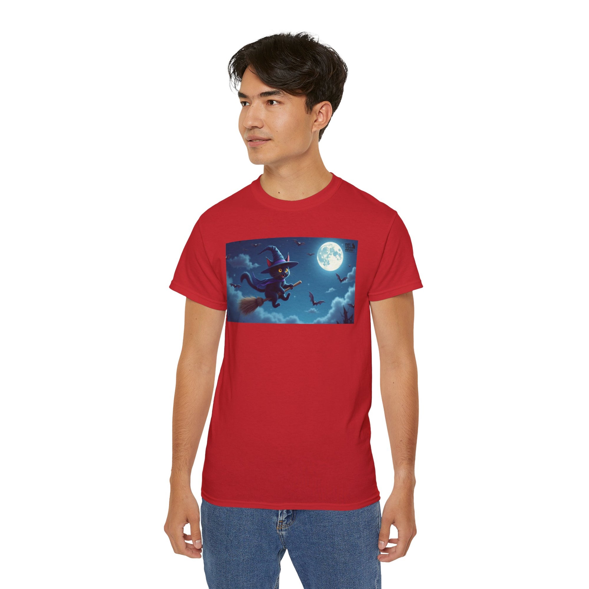 Moonlit Witch Unisex Tee | Spooky Vibes, Halloween Must-Have, Cozy Gift, Comfortable Everyday Wear, Magical Spirit Apparel