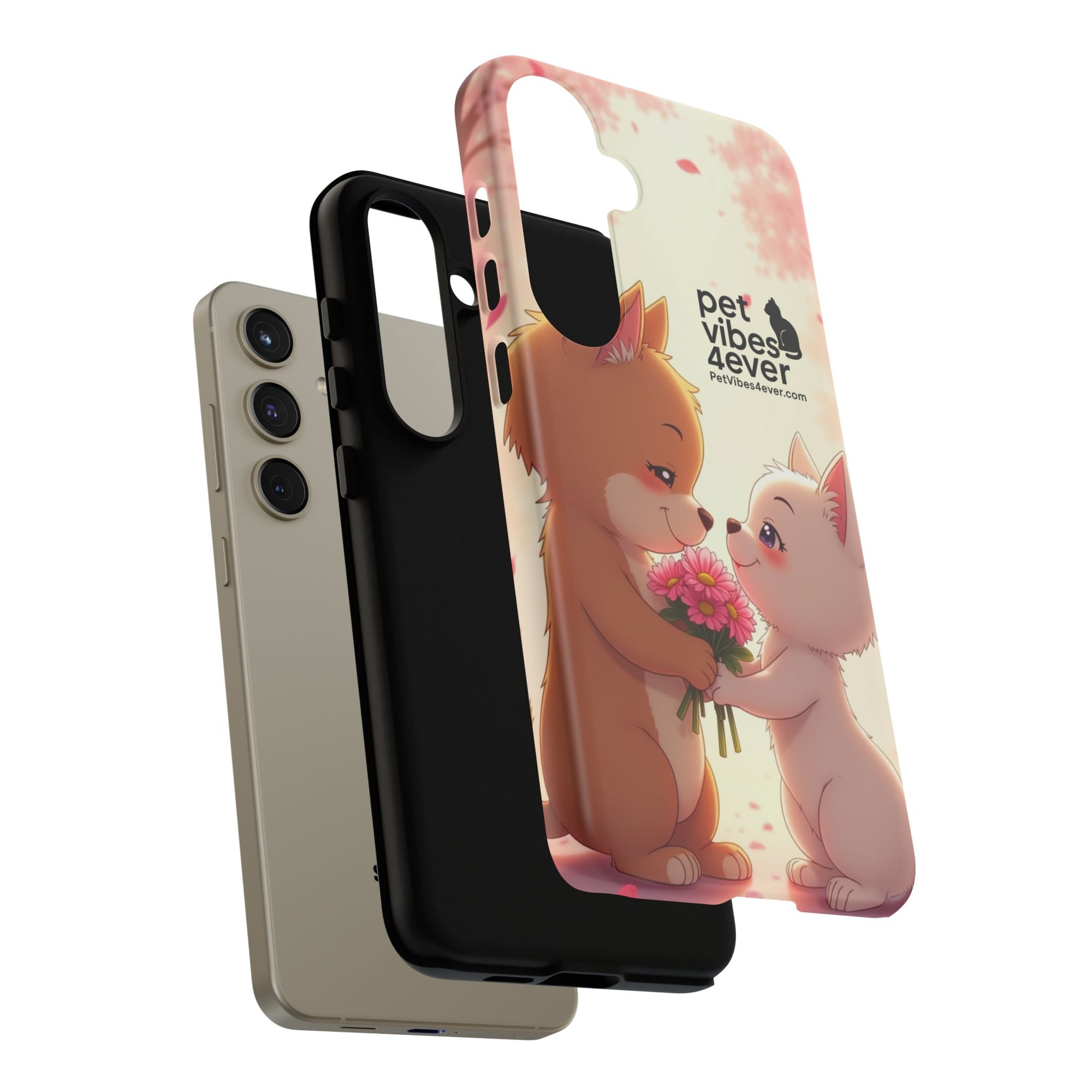 Cute Pet Themed Phone Case, Animal Lovers Gift, Valentine's Day, Cute Phone Cover, Pet Vibes Forever