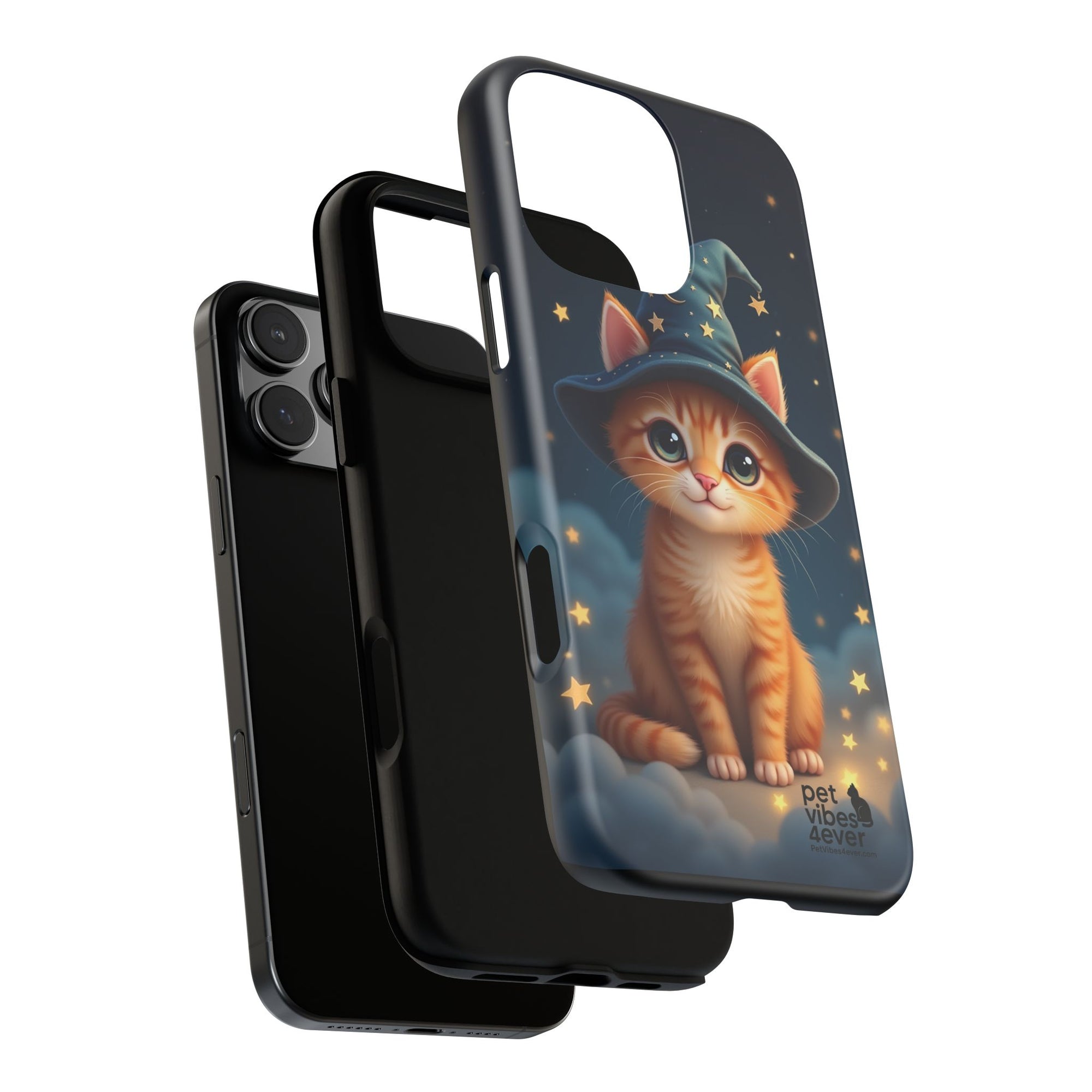 Cat-Themed Phone Case, Cute Cat Case, Pet Lover Gift, Kawaii Phone Accessory, Celestial Cat Design, Stylish Gadget Protector