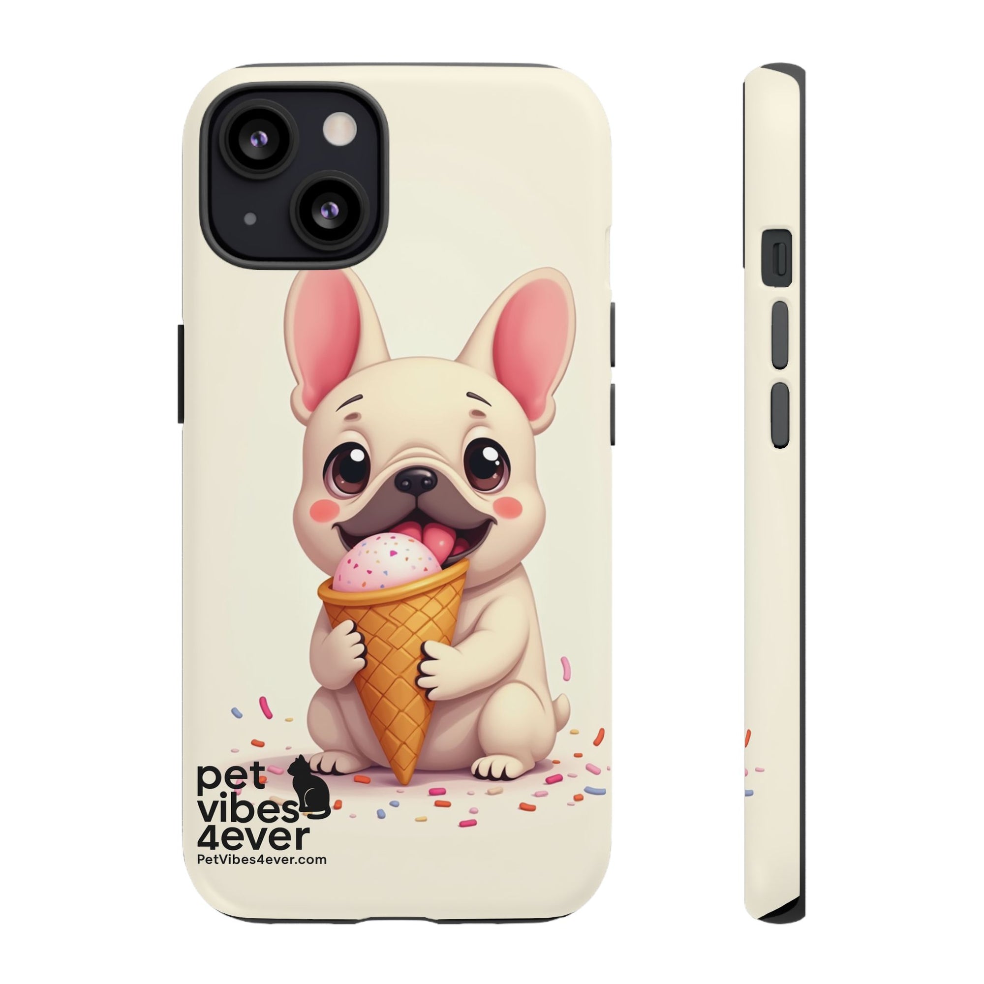 Cute Dog Case, Adorable Puppy Phone Cover, Pet Lover Gift, Ice Cream Design, Fun Accessories for Pet Owners