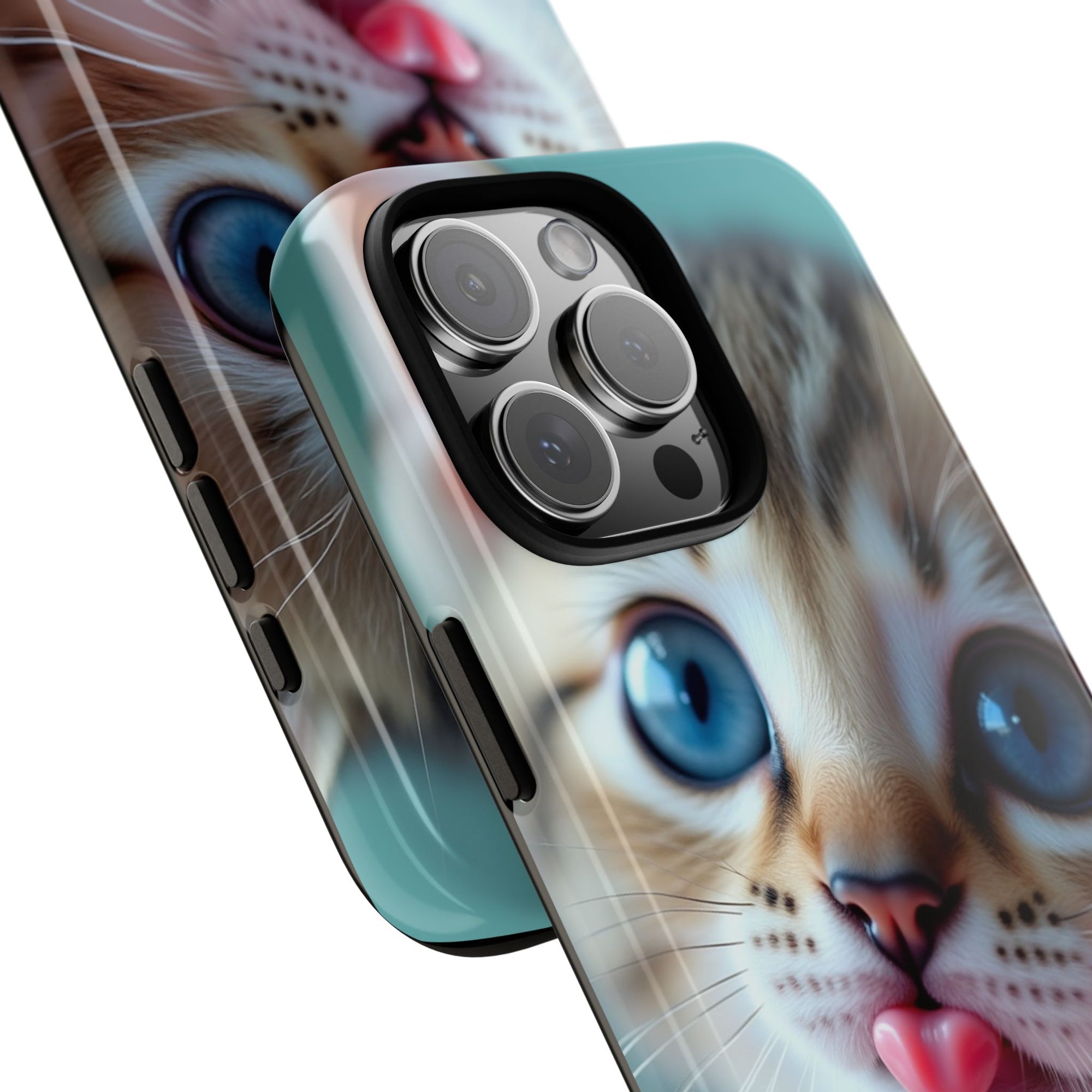 Cute Cat Phone Case, Pet Lover Gift, Funny Animal Protector, Cute Tech Accessories, Cat Mom Gift
