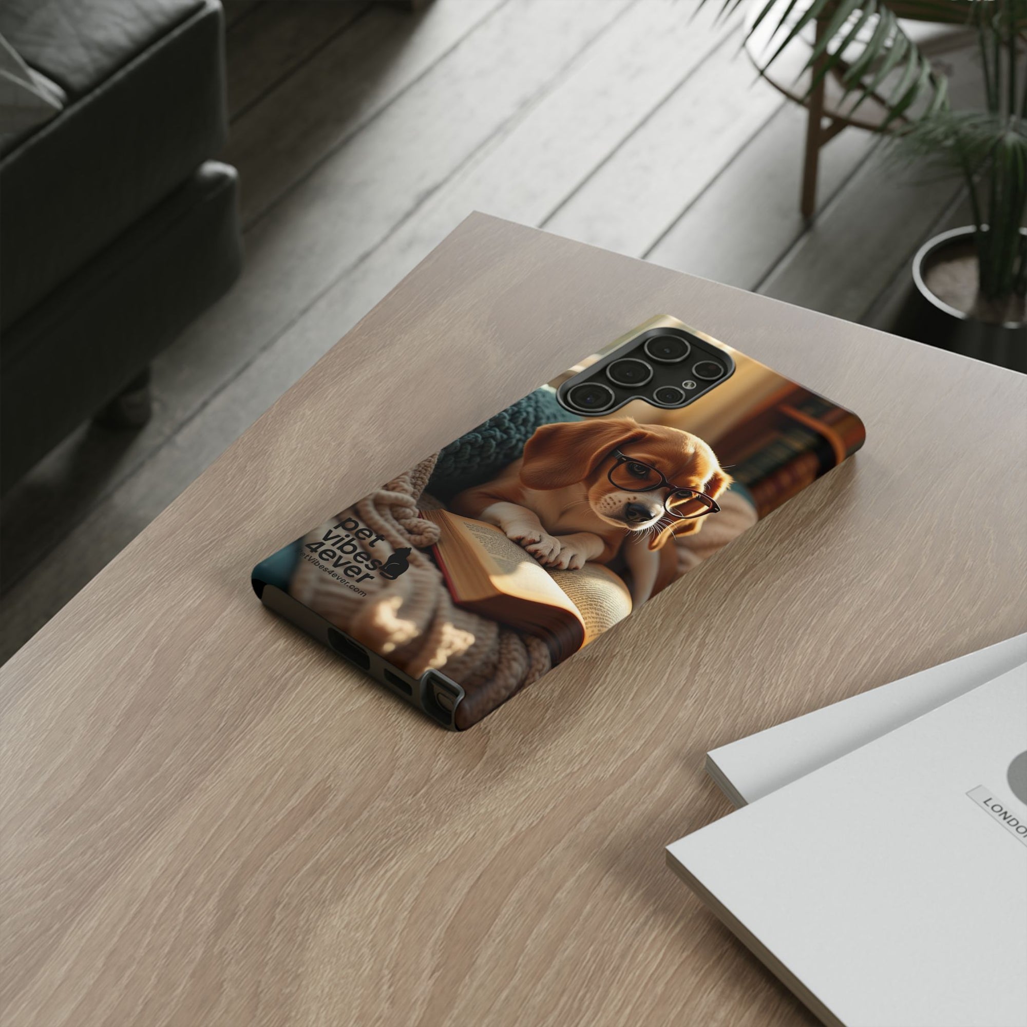 Dog-Themed Phone Case with "Pet Vibes Forever" Design, Cute Dog Accessories, Pet Lover Gift, Phone Cover, Animal Lover Decor