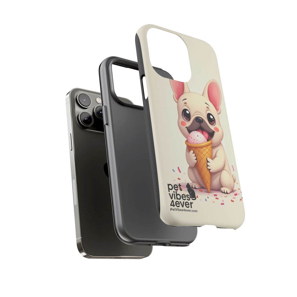 Cute Dog Case, Adorable Puppy Phone Cover, Pet Lover Gift, Ice Cream Design, Fun Accessories for Pet Owners