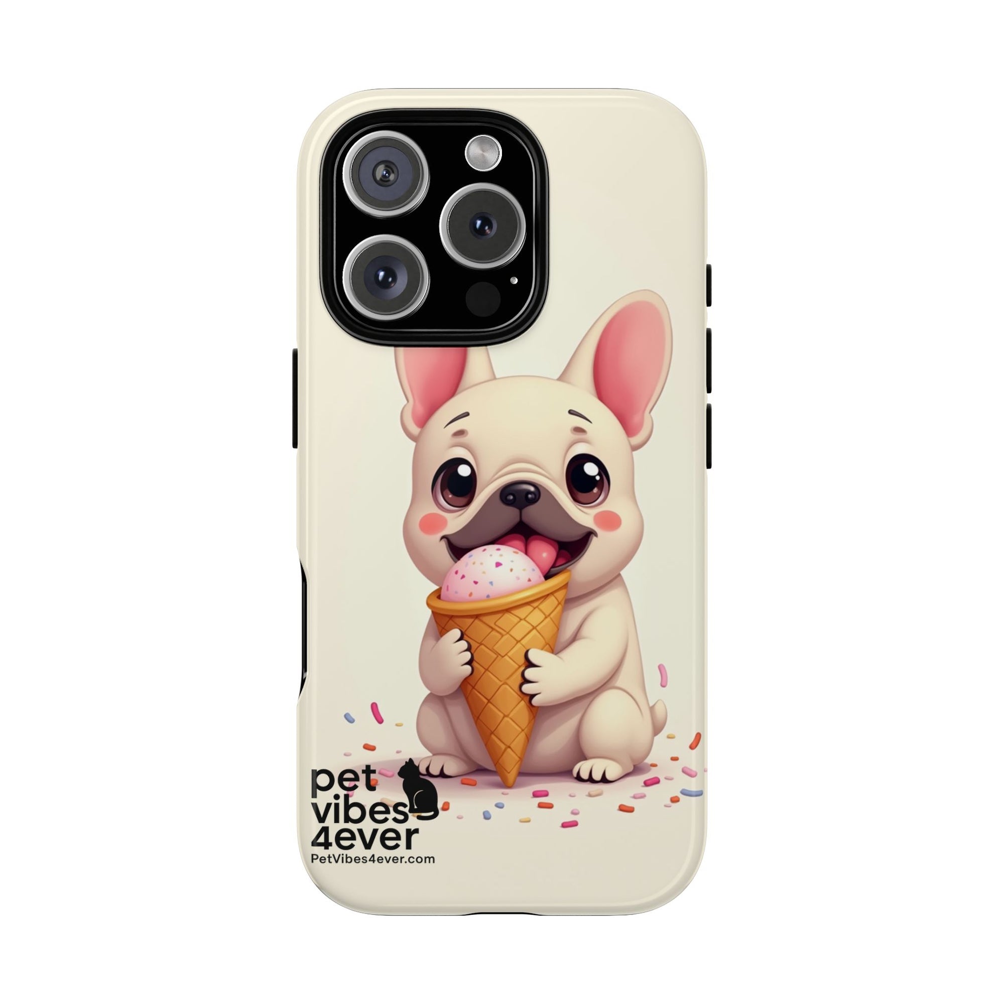 Cute Dog Case, Adorable Puppy Phone Cover, Pet Lover Gift, Ice Cream Design, Fun Accessories for Pet Owners