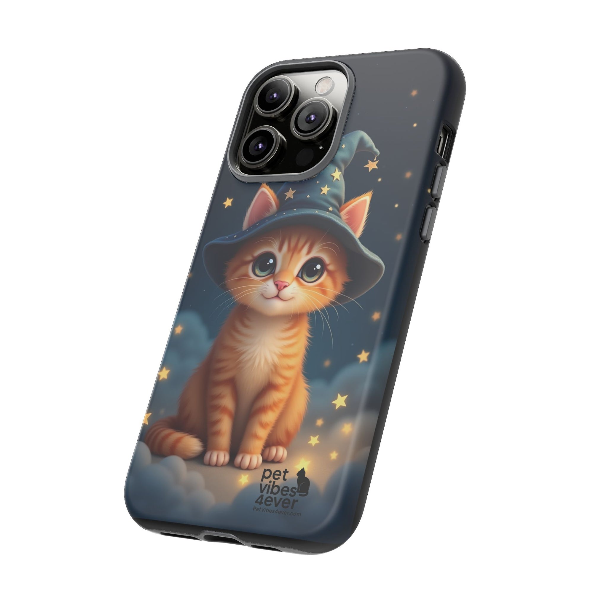 Cat-Themed Phone Case, Cute Cat Case, Pet Lover Gift, Kawaii Phone Accessory, Celestial Cat Design, Stylish Gadget Protector