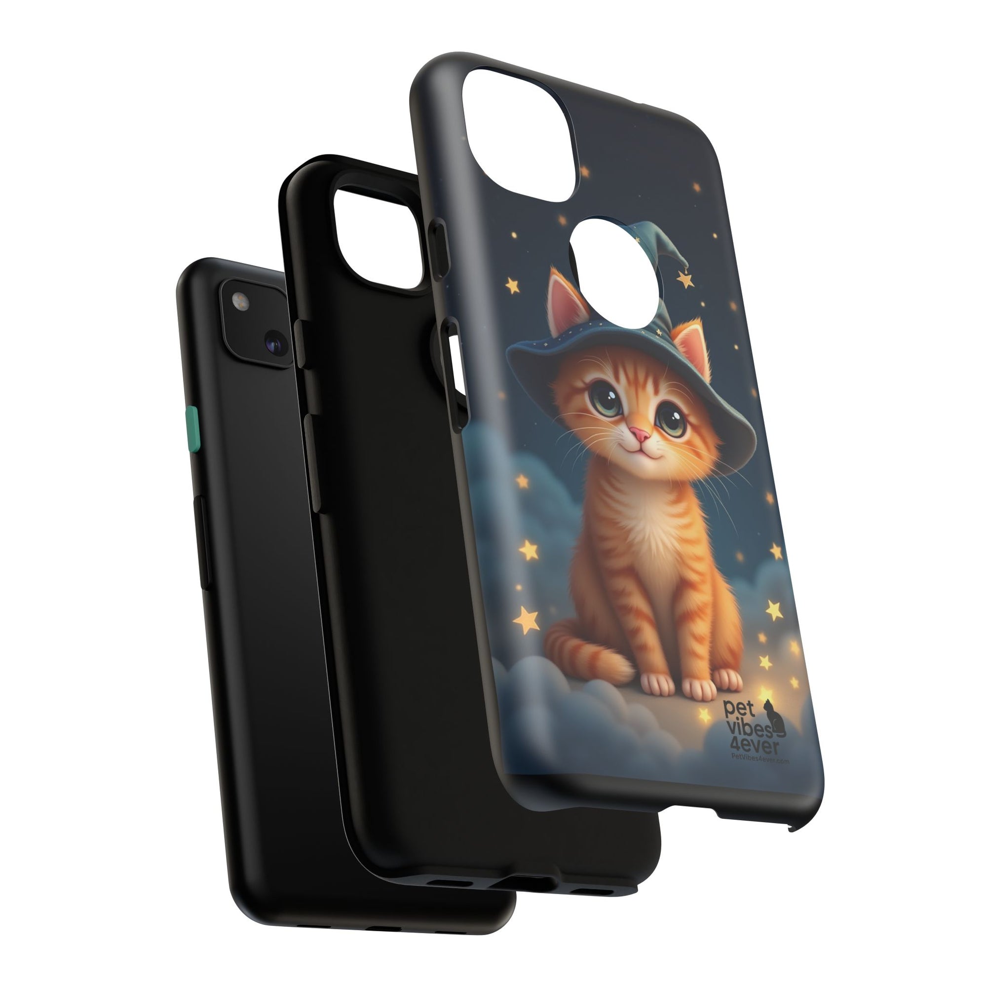 Cat-Themed Phone Case, Cute Cat Case, Pet Lover Gift, Kawaii Phone Accessory, Celestial Cat Design, Stylish Gadget Protector