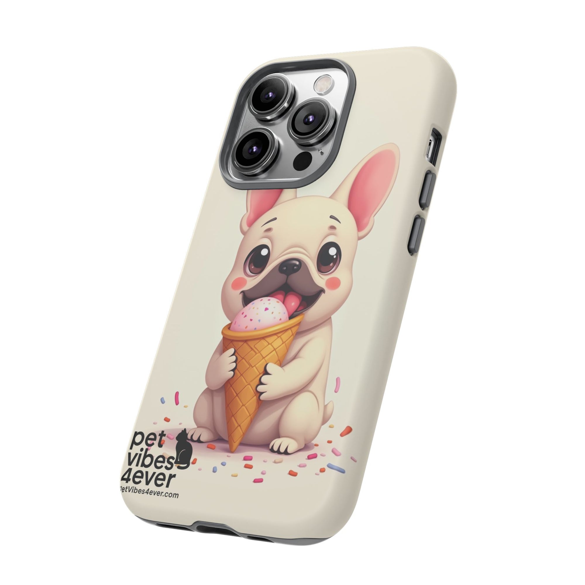 Cute Dog Case, Adorable Puppy Phone Cover, Pet Lover Gift, Ice Cream Design, Fun Accessories for Pet Owners