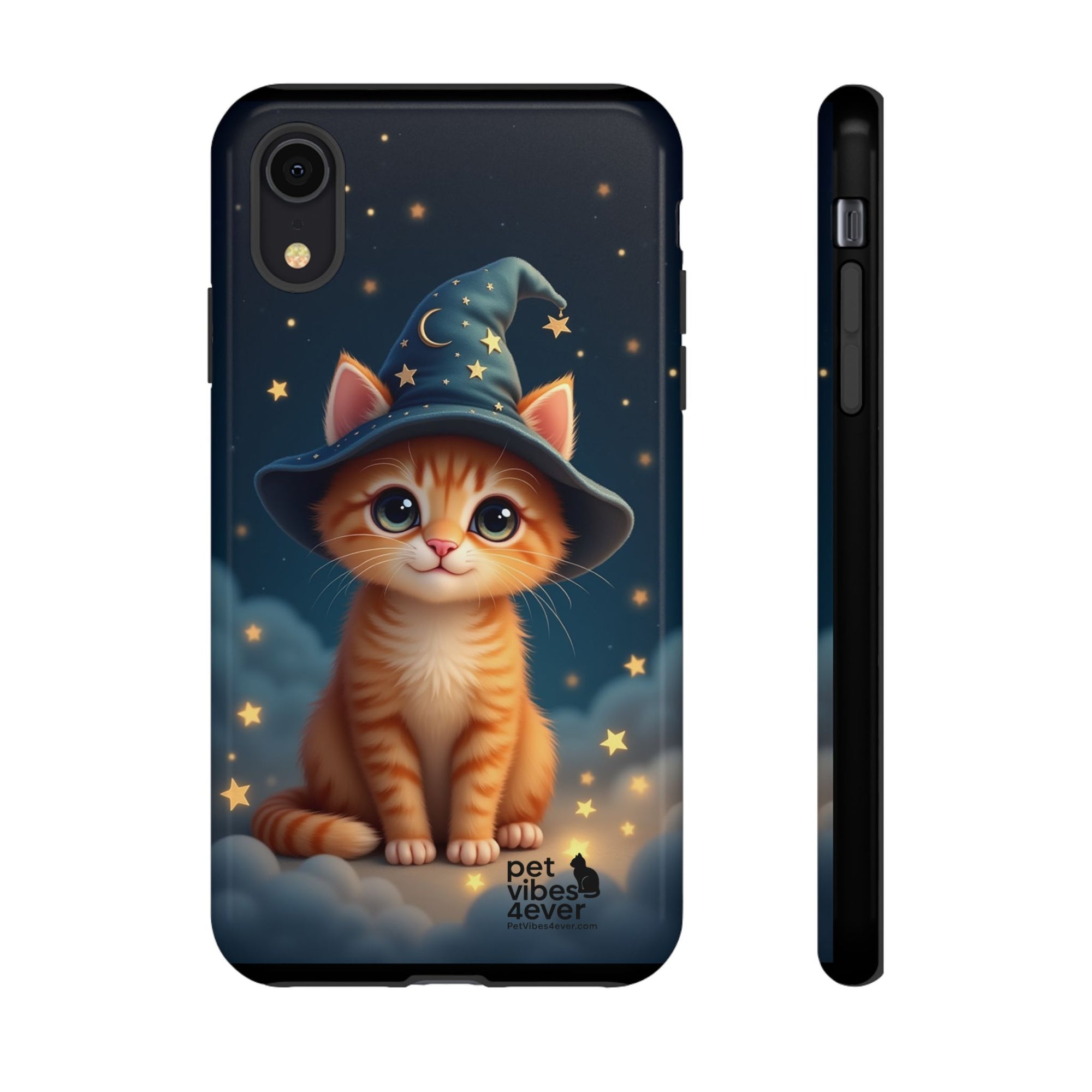 Cat-Themed Phone Case, Cute Cat Case, Pet Lover Gift, Kawaii Phone Accessory, Celestial Cat Design, Stylish Gadget Protector