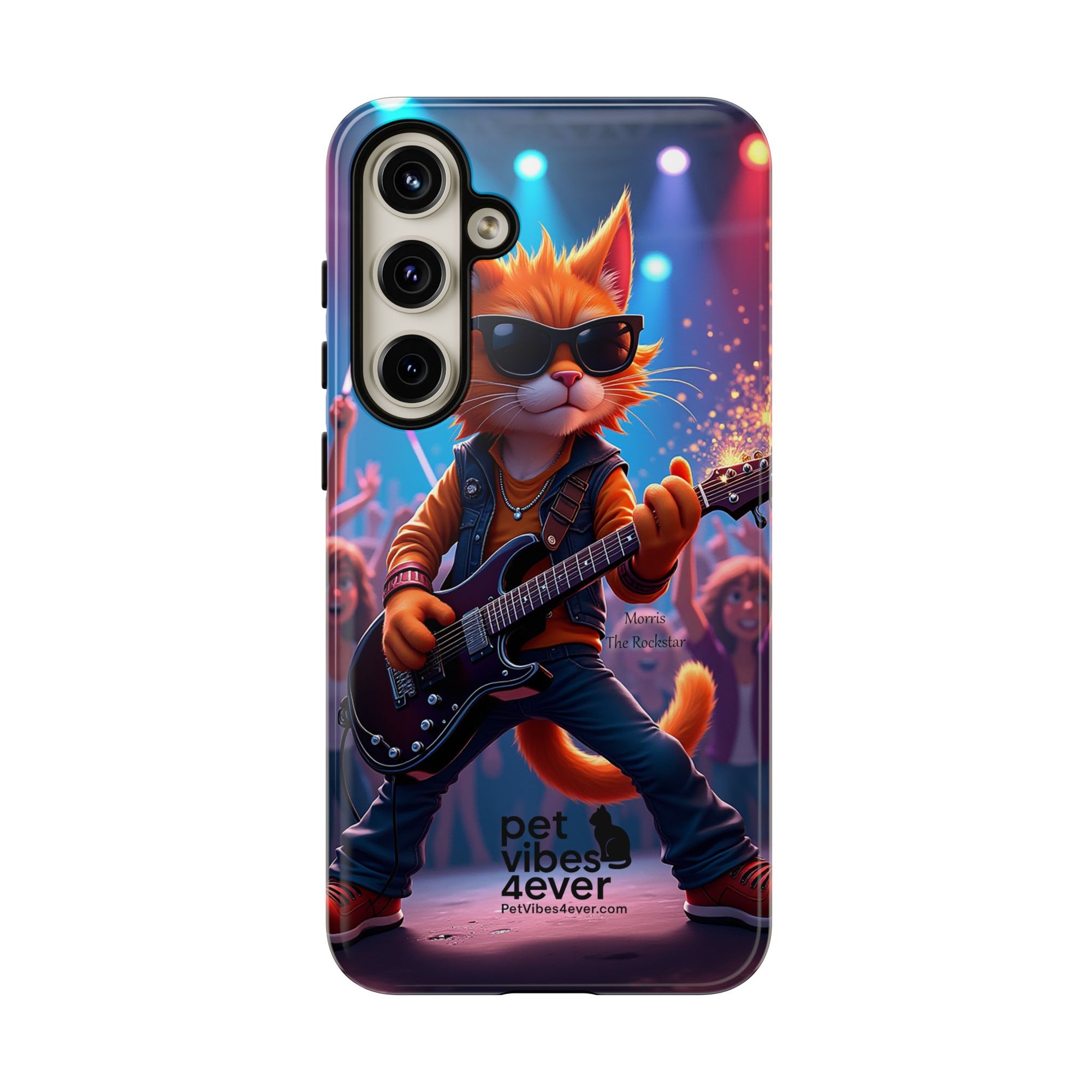 Guitar Cat Phone Case | Fun Pet Vibes | Unique Gift for Cat Lovers, Music Fans, Pet Owners, Birthday, Holidays, Personal Use