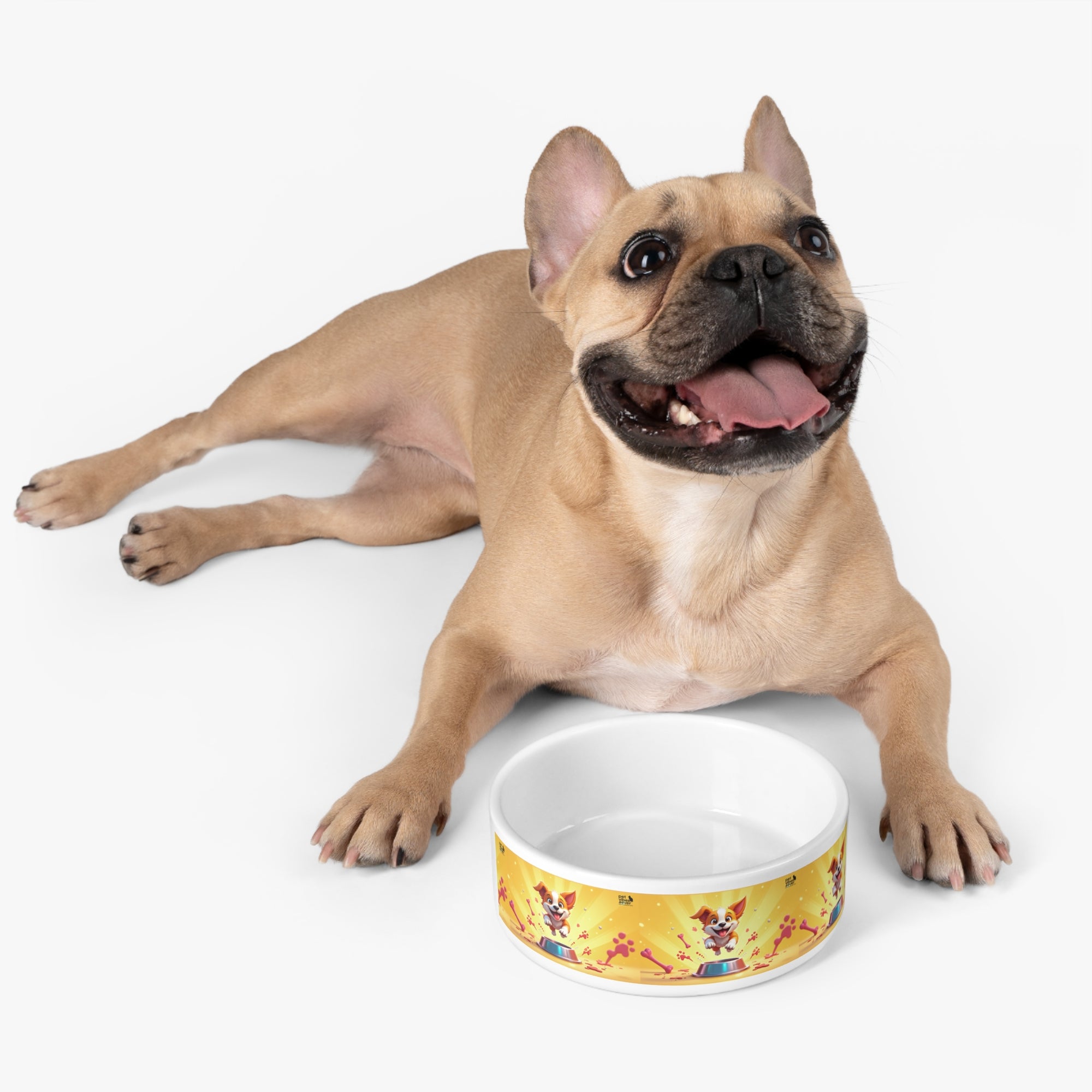 Cheerful Pet Bowl for Dogs, Fun Dog Bowl, Custom Pet Dish, Pet Gifts, Puppy Bowl, Dog Supplies