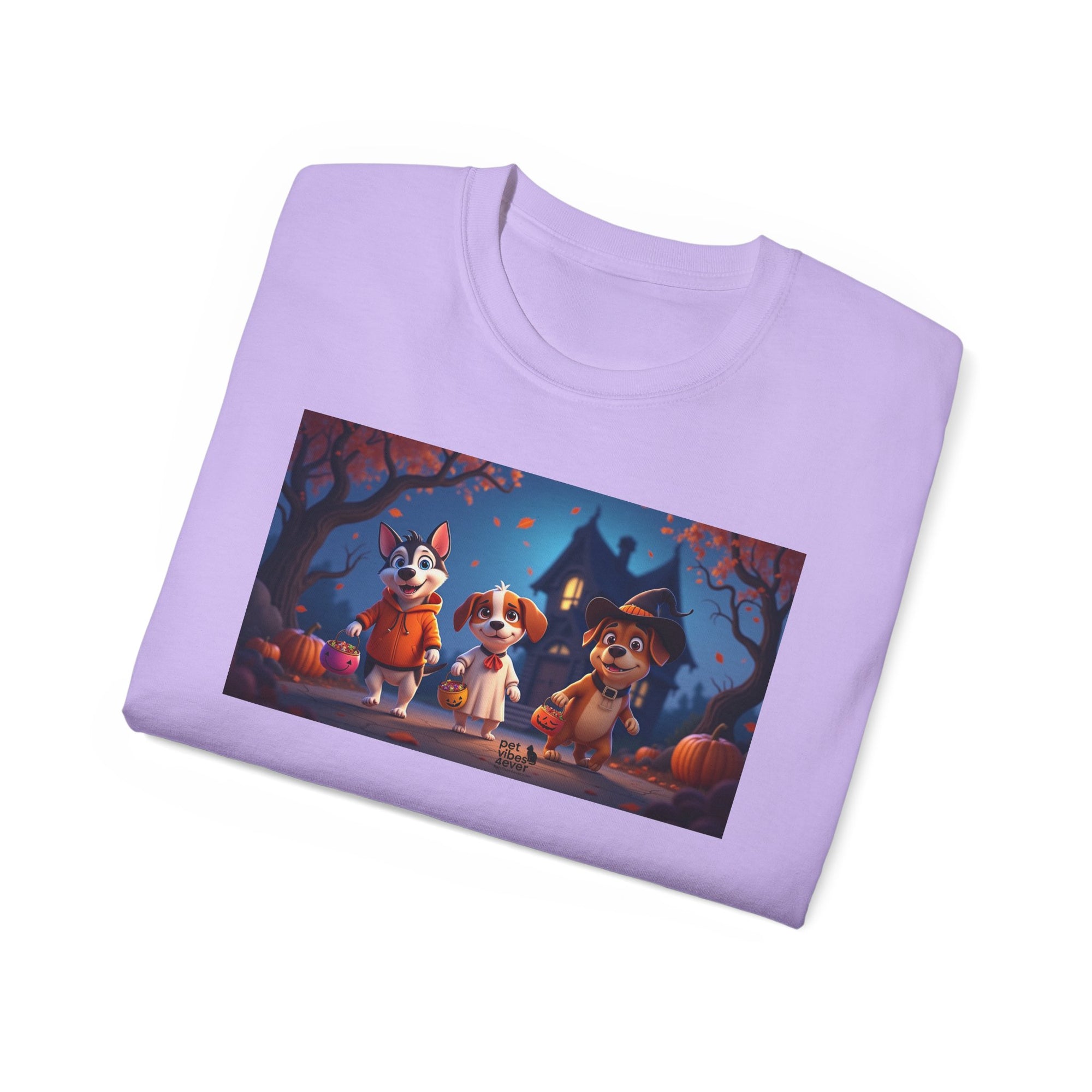 Whimsical Halloween Animal Tee, Unisex Cotton Shirt, Cute Graphic Tee, Fall Festival Apparel, Spooky Season Gift