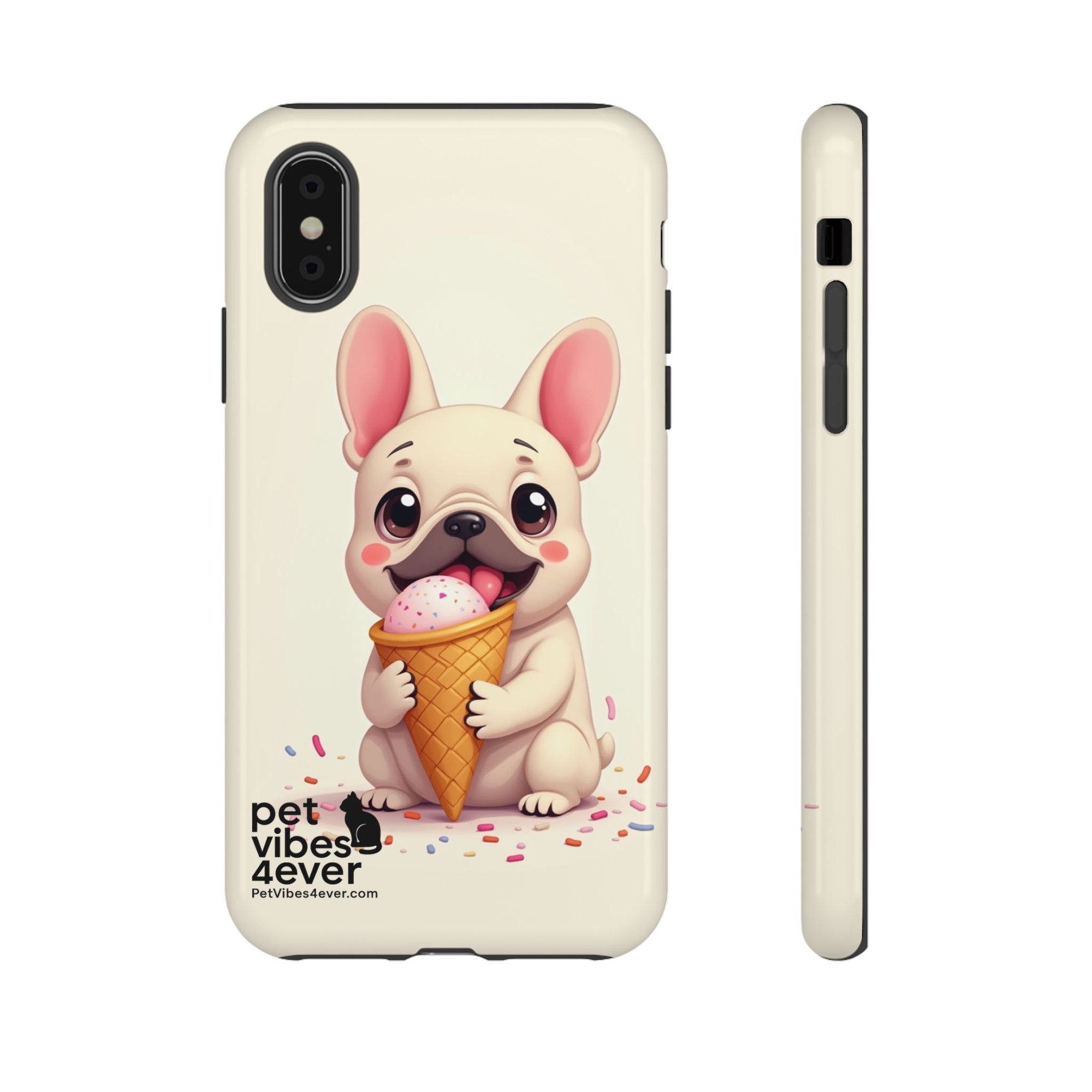 Cute Dog Case, Adorable Puppy Phone Cover, Pet Lover Gift, Ice Cream Design, Fun Accessories for Pet Owners