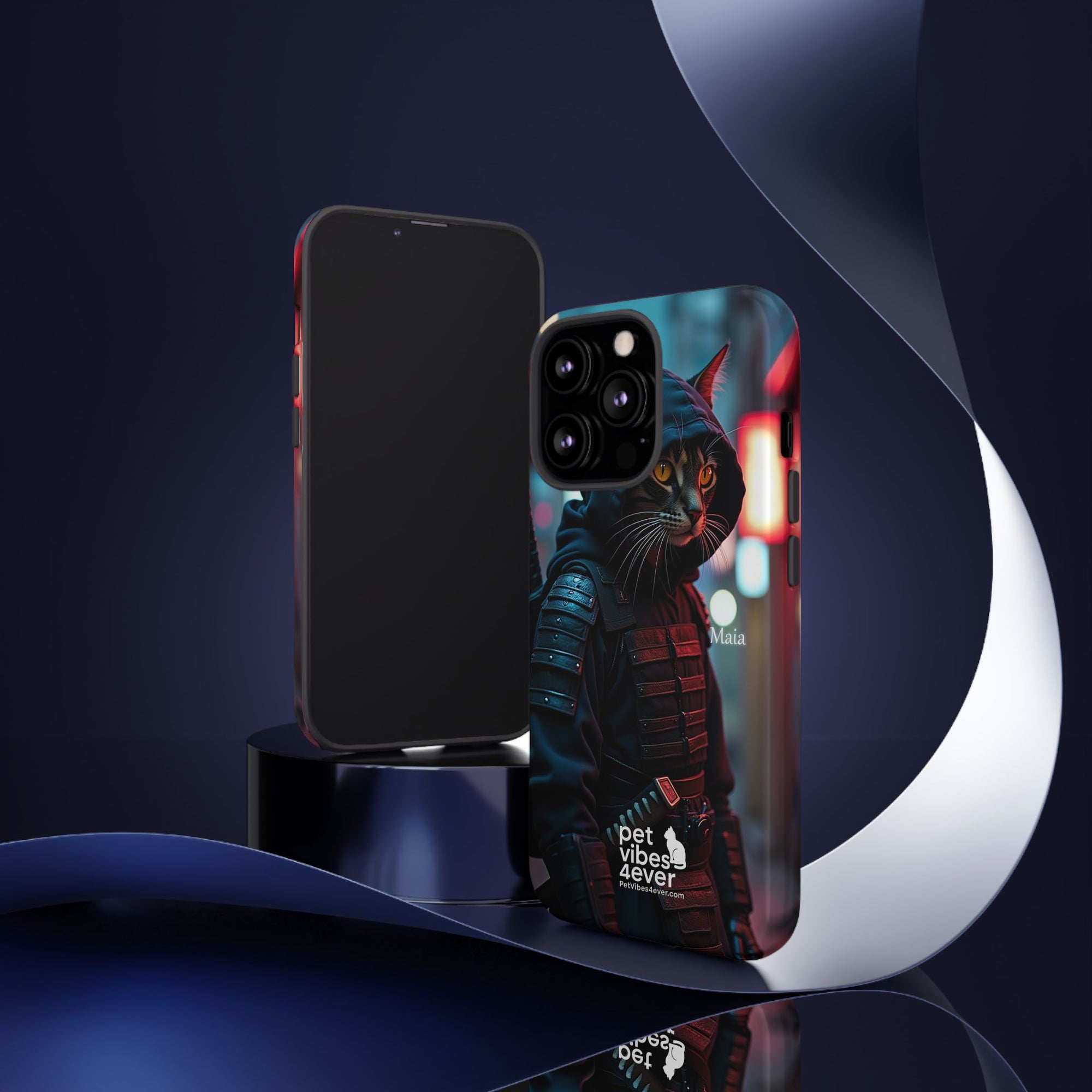 Tough Cases: Cool Cat Phone Case with 'Pet Vibes 4ever', Perfect for Cat Lovers, Unique Gift for Pet Enthusiasts, Fun Phone Accessory, [...]