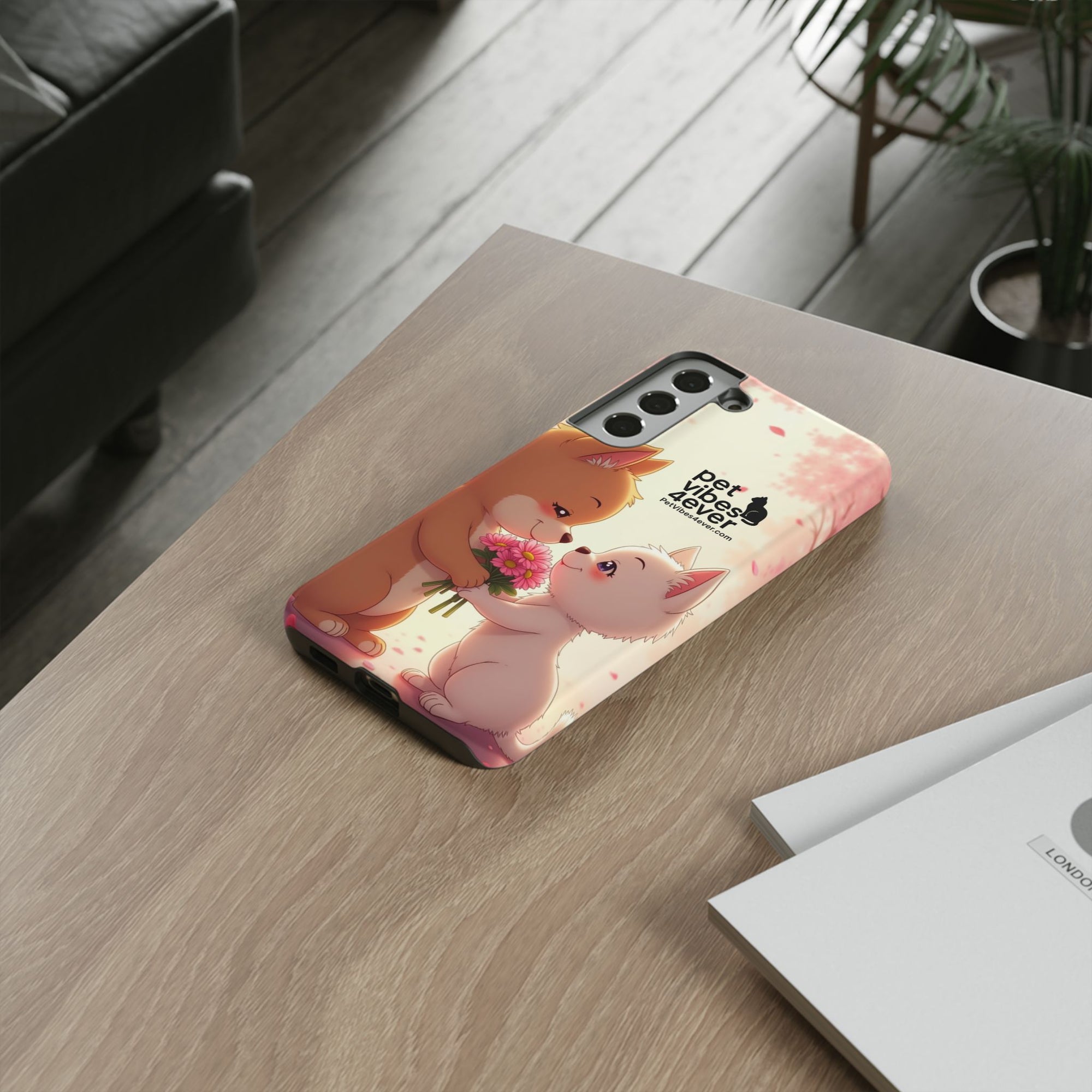 Cute Pet Themed Phone Case, Animal Lovers Gift, Valentine's Day, Cute Phone Cover, Pet Vibes Forever