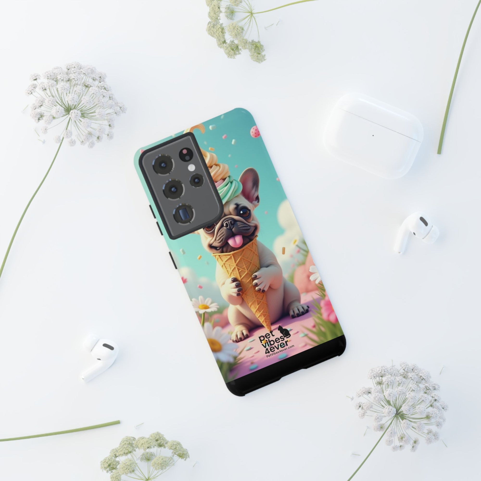 Cute Dog Phone Case, Pet Lover Gift, Tough iPhone/Android Cover, Dog Art, Fun Phone Accessory