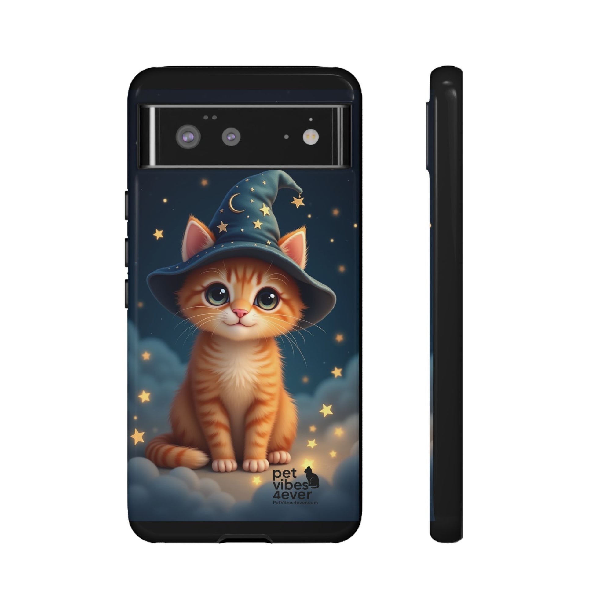 Cat-Themed Phone Case, Cute Cat Case, Pet Lover Gift, Kawaii Phone Accessory, Celestial Cat Design, Stylish Gadget Protector