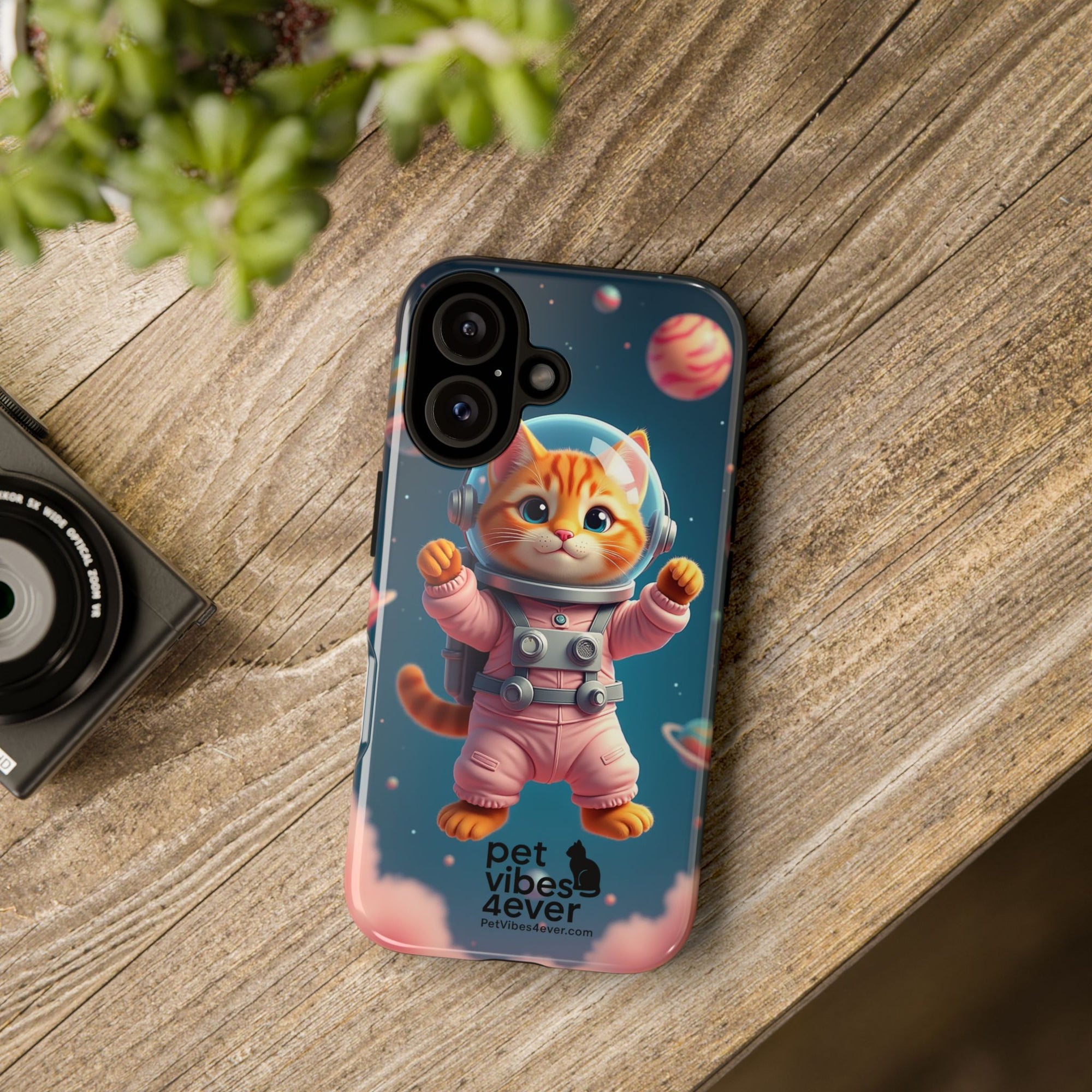 Cute Cat Phone Case, Cat Lovers Gift, Astrological Accessories, Fun Tech Gear, Space Theme Phone Cover