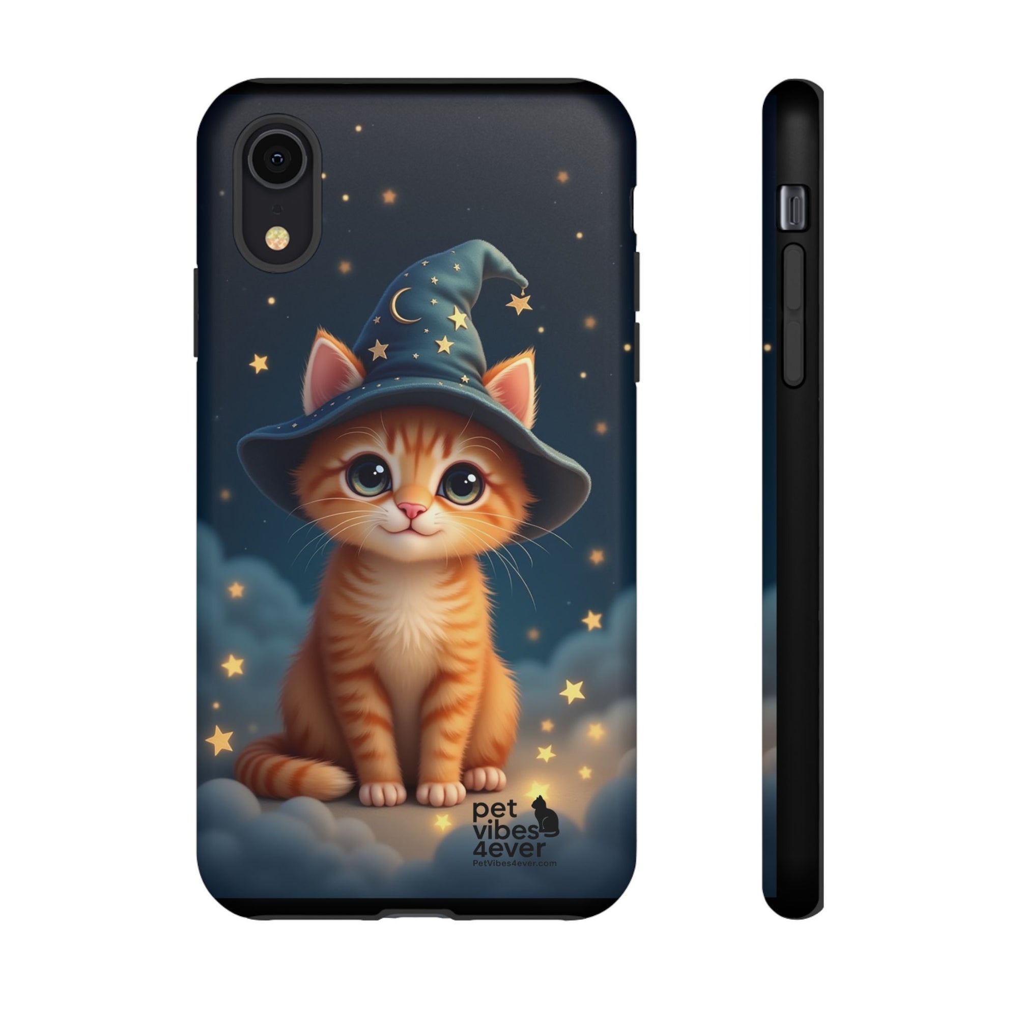 Cat-Themed Phone Case, Cute Cat Case, Pet Lover Gift, Kawaii Phone Accessory, Celestial Cat Design, Stylish Gadget Protector