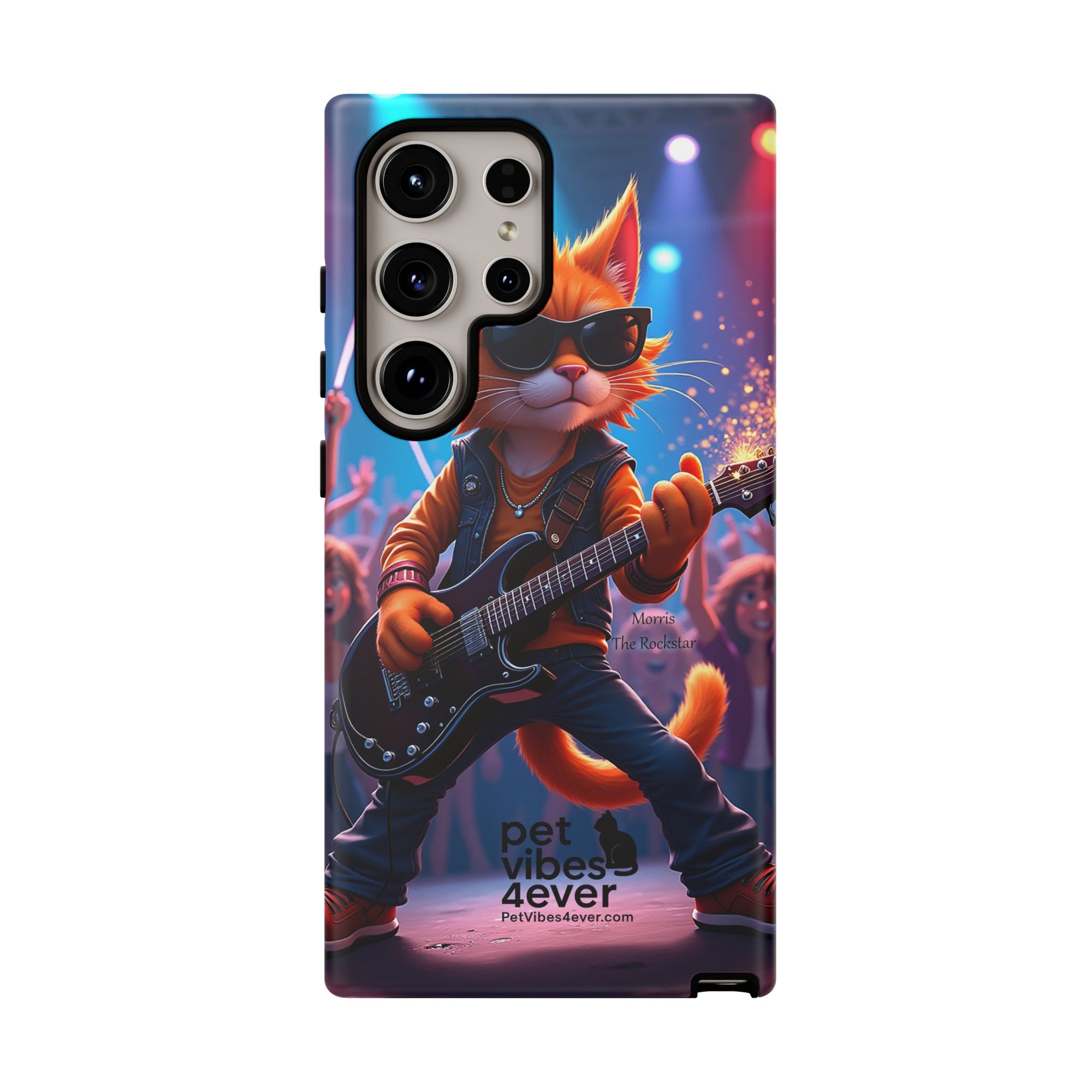 Guitar Cat Phone Case | Fun Pet Vibes | Unique Gift for Cat Lovers, Music Fans, Pet Owners, Birthday, Holidays, Personal Use