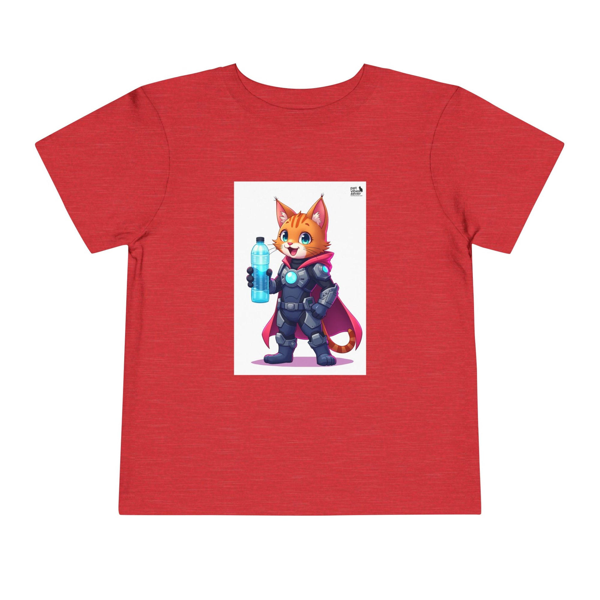 Superhero Cat Toddler Tee, Kids Graphic T-Shirt, Cute Animal Shirt, Birthday Gift, Funny Pet Tee