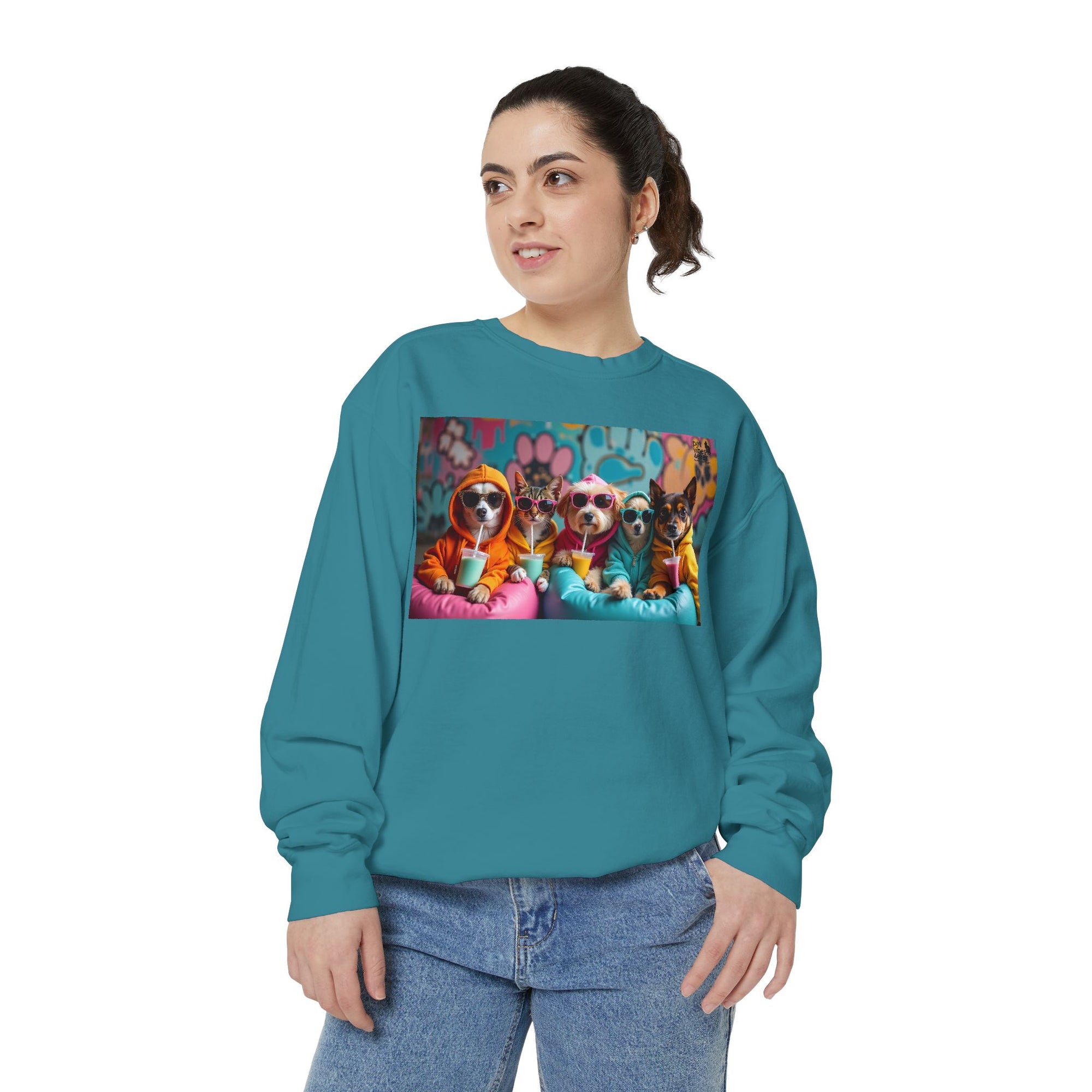 Colorful Dog Lovers Unisex Sweatshirt, Cozy Apparel for Pet Owners, Gift for Dog Lovers, Cute Animal Sweatshirt, Fun Casual Wear