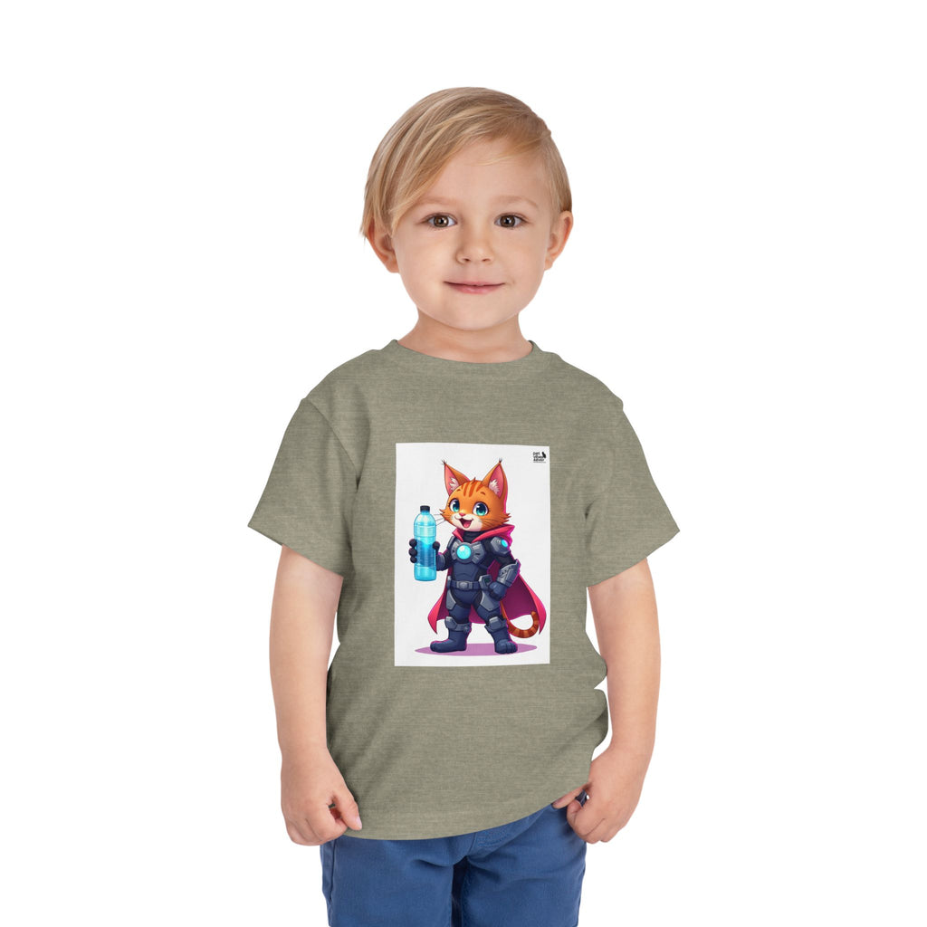 Superhero Cat Toddler Tee, Kids Graphic T-Shirt, Cute Animal Shirt, Birthday Gift, Funny Pet Tee