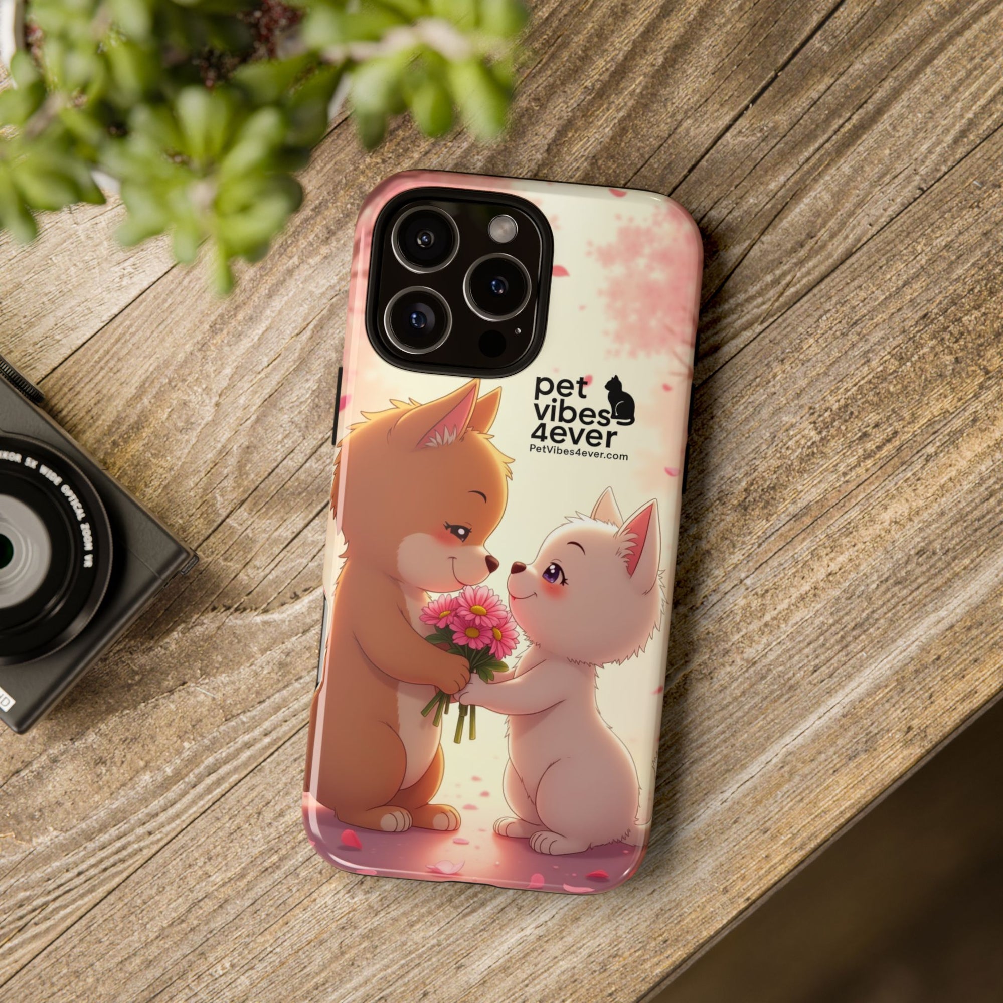 Cute Pet Phone Case, Animal Lovers Gift, Valentine’s Day Present, Custom Phone Cover, Happy Couple Design, Pet Vibes Forever