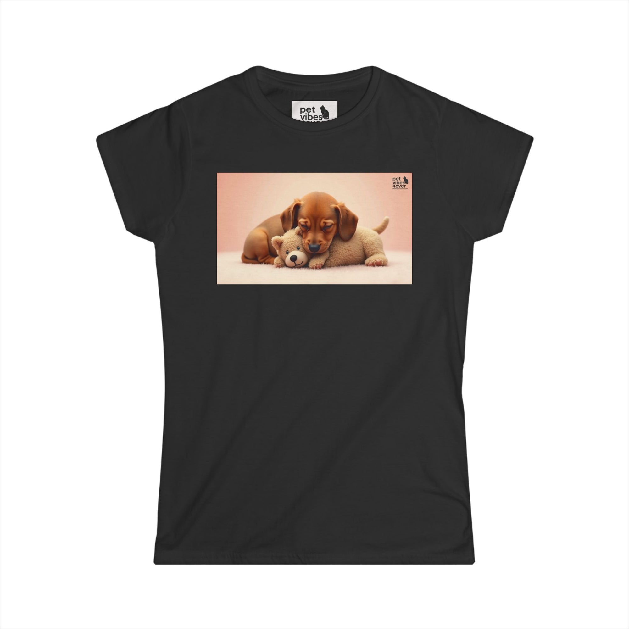 Adorable Puppy Love Women's Softstyle Tee, Cute Pet T-Shirt, Dog Lover Gift, Animal Lover Shirt, Perfect for Casual Wear